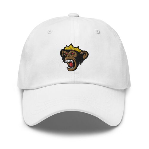 Angry Chimpanzee Embroidery Dad Hat - Funny Monkey Lover Gift - Wildlife Animal Cap image 0