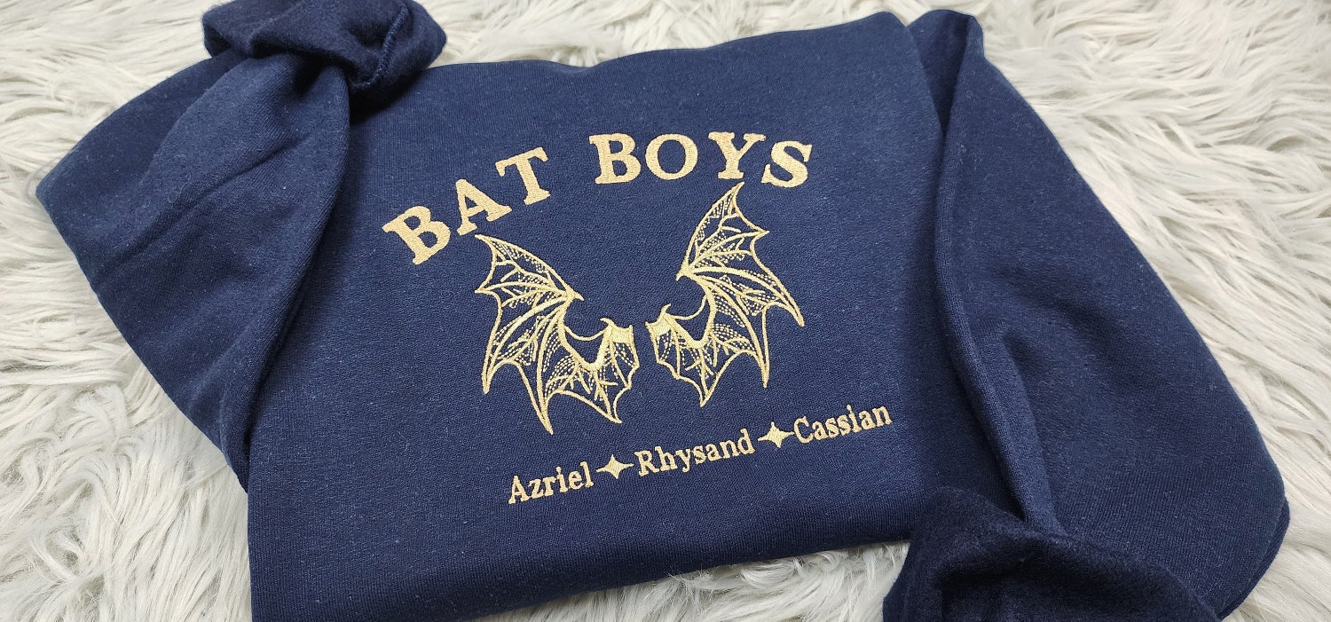 The Bat Boys Embroidered Velaris Sweatshirt City of Starlight Crewneck image 1