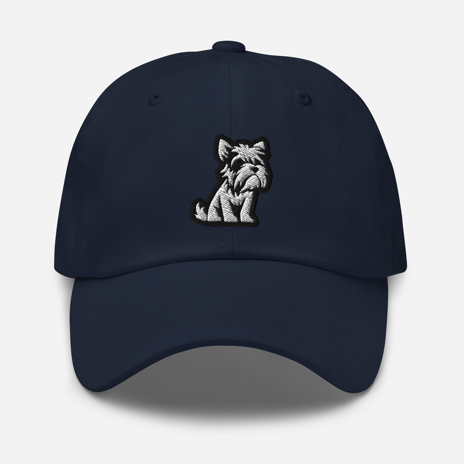 Schnauzer Embroidered Dog Dad Hat - Adjustable Baseball Cap Gift for Puppy Lovers image 1