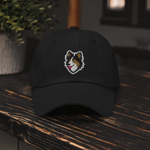 Collie Dad Hat - Embroidered Adjustable Baseball Cap for Dog Lovers - Unique Gift for Pet Parents image 0