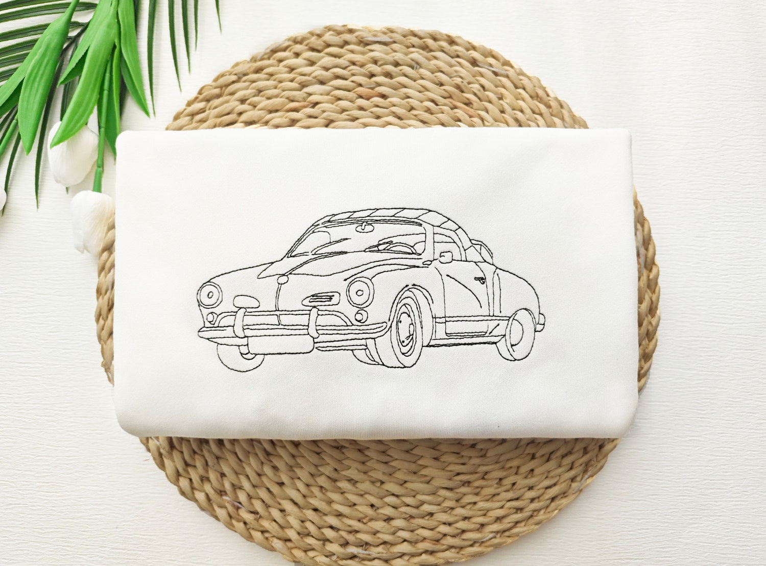 Custom Embroidered Car Outline Sweatshirt or Hoodie from Your Photo for Car Lovers image 2