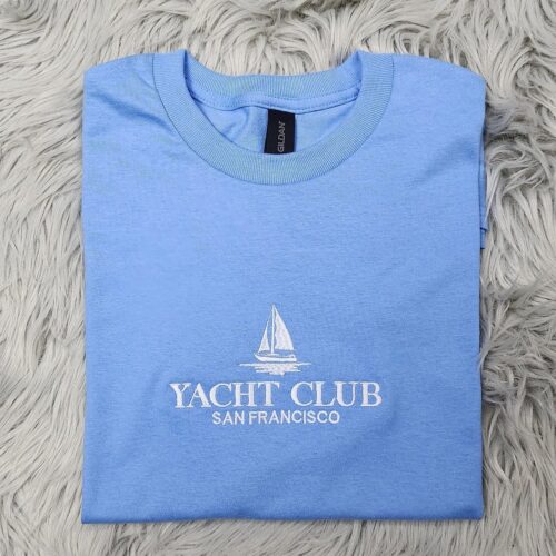 Yacht Club San Francisco Embroidered Crewneck Sweatshirt Hoodie T-Shirt California Apparel image 0