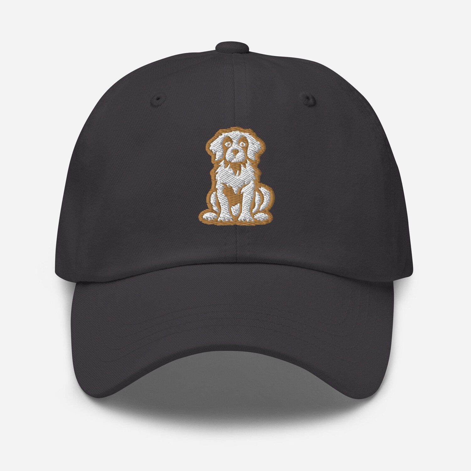 Brittany Spaniel Dad Hat - Gold White Embroidered Adjustable Baseball Cap - Dog Lover Gift image 5