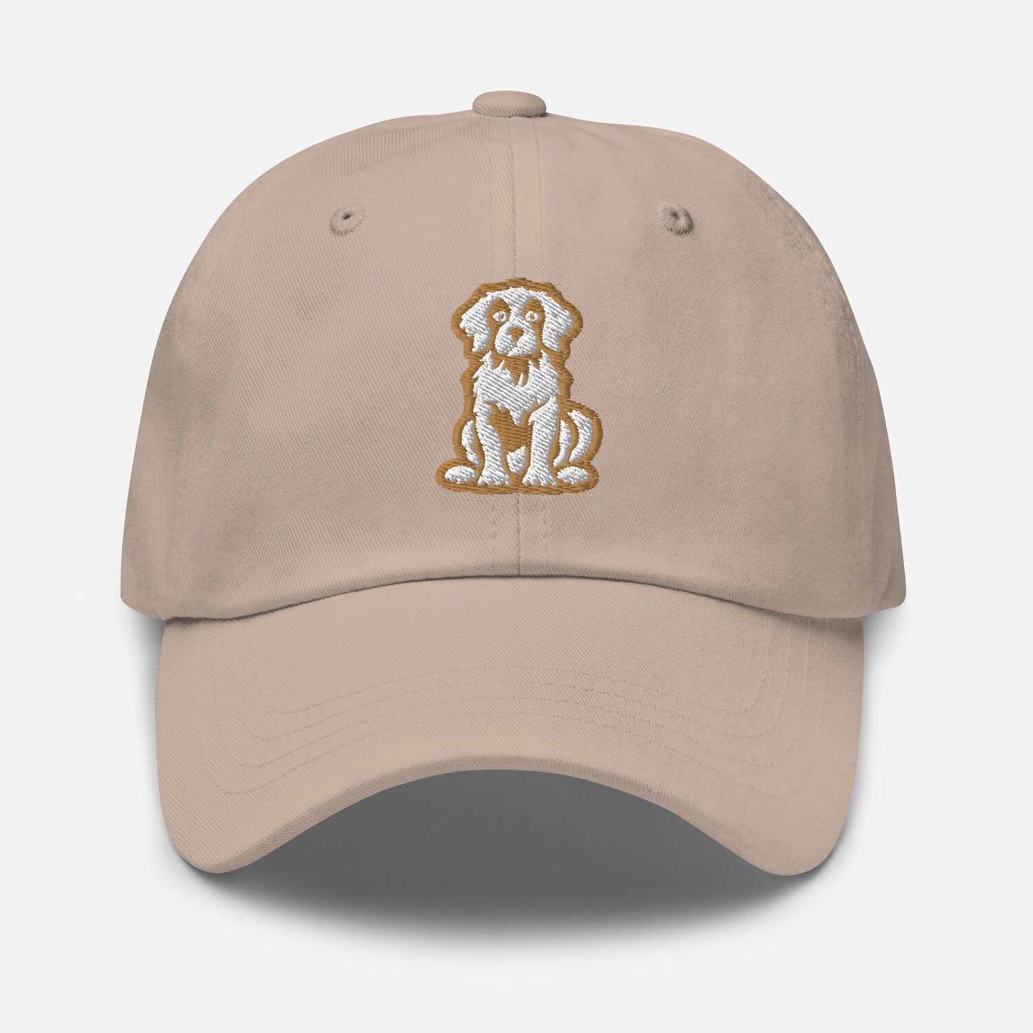 Brittany Spaniel Dad Hat - Gold White Embroidered Adjustable Baseball Cap - Dog Lover Gift image 8