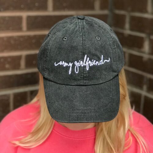 Embroidered Army Wife Baseball Hat - Handwriting Script Cap for Army Mom & Girlfriend image 0