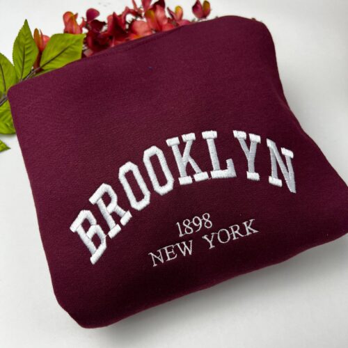 Brooklyn Embroidered Sweatshirts - Custom City Crewnecks image 0