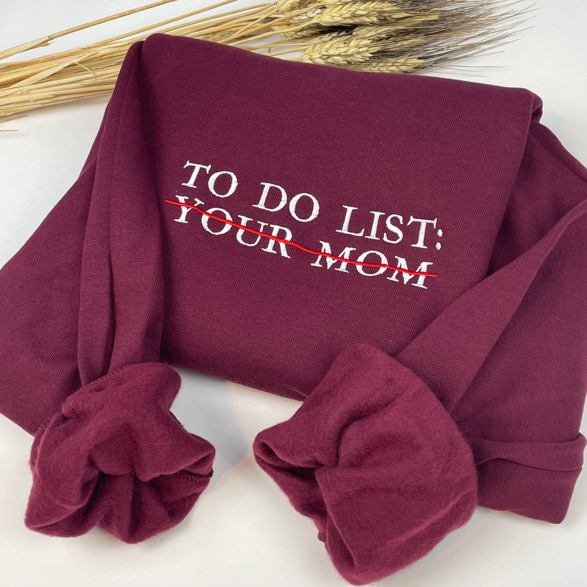 Your Mom Embroidered Sweatshirt - To Do List Your Mom Funny Crewneck image 7