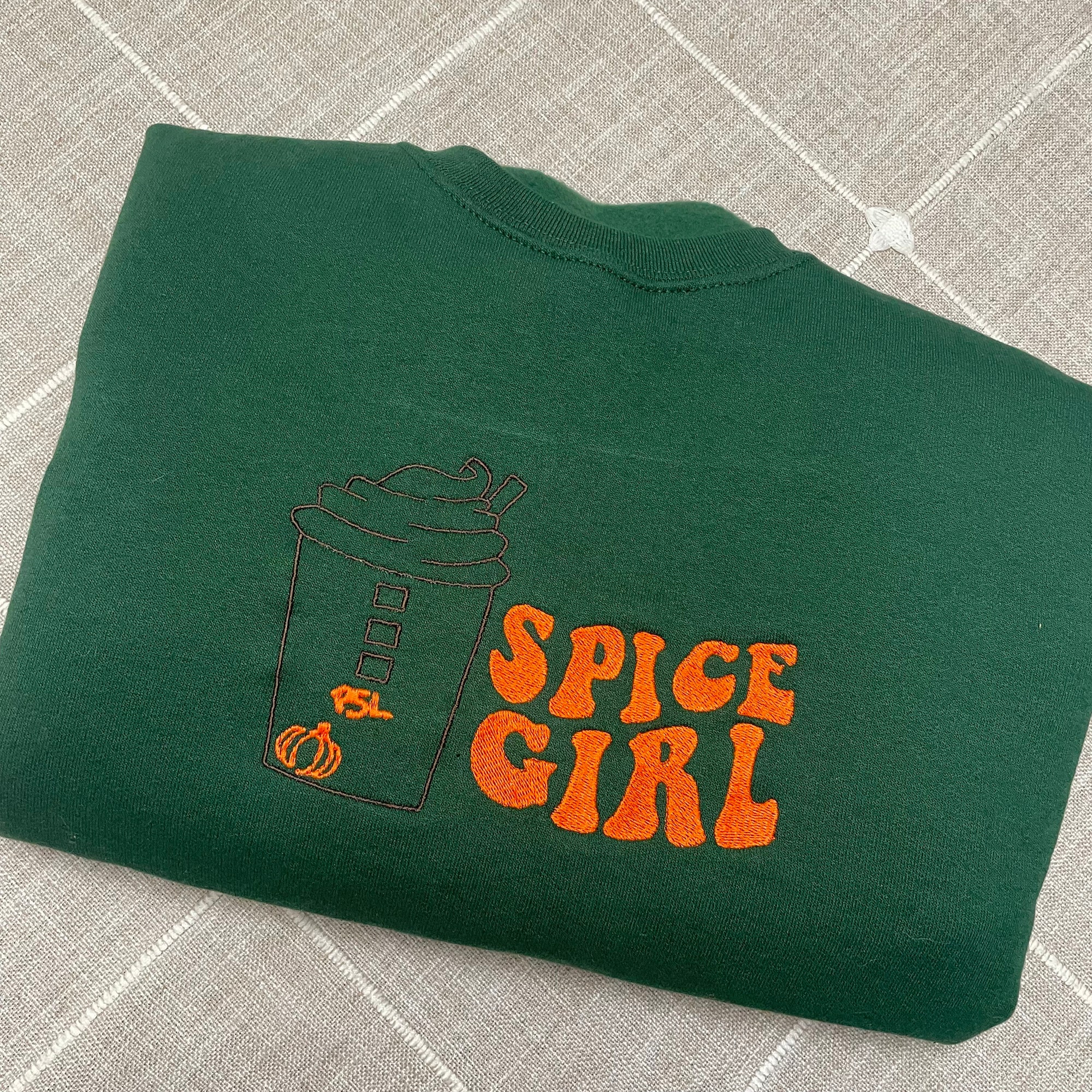 Pumpkin Spice Latte Embroidered Sweatshirt - Trendy Hoodie Fall Fashion Made to Order Pumpkin Spice Spice Girl Gifts for Her image 7