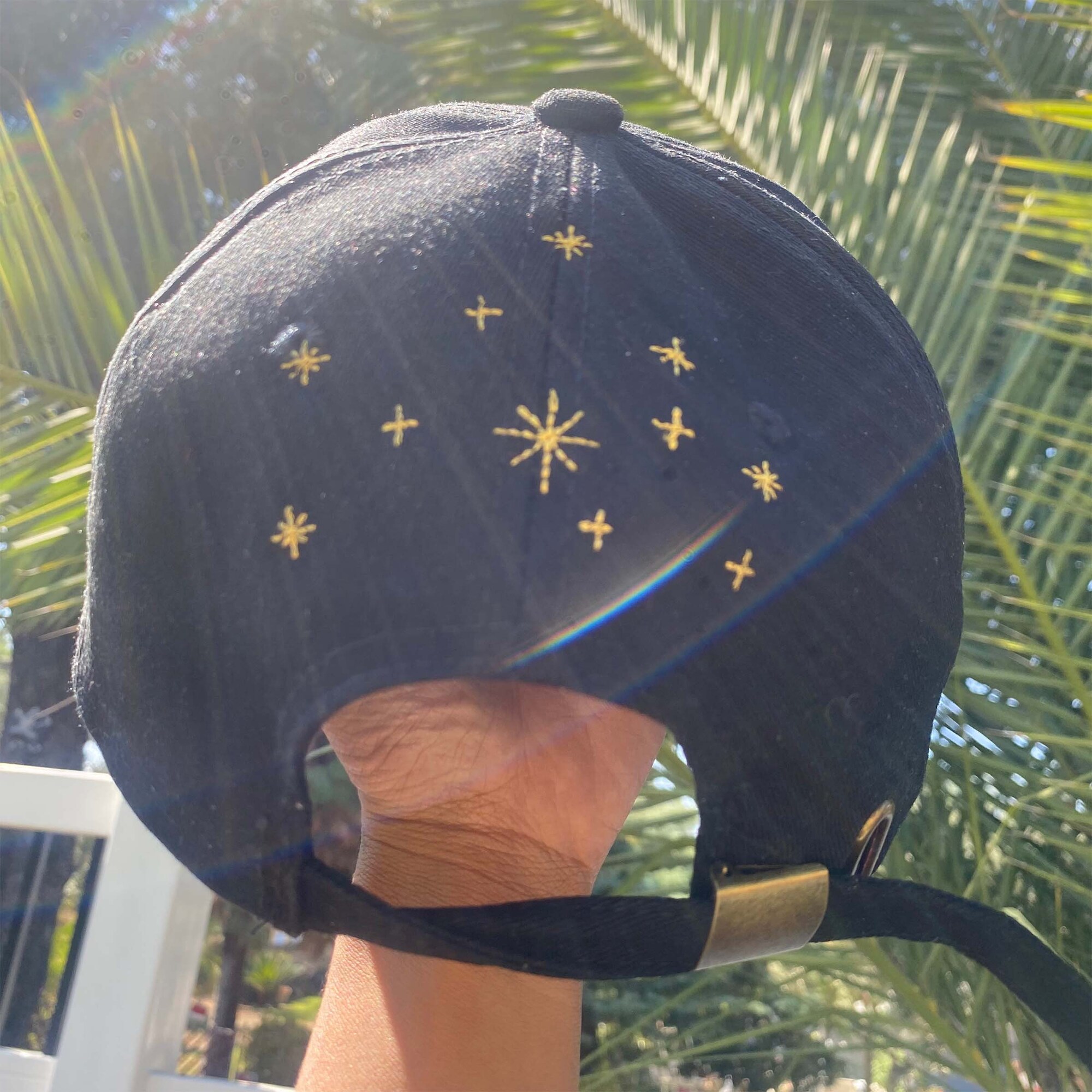 Starry Night Sky Embroidered Dad Hat - Galaxy and Star Designs in Various Colors image 3