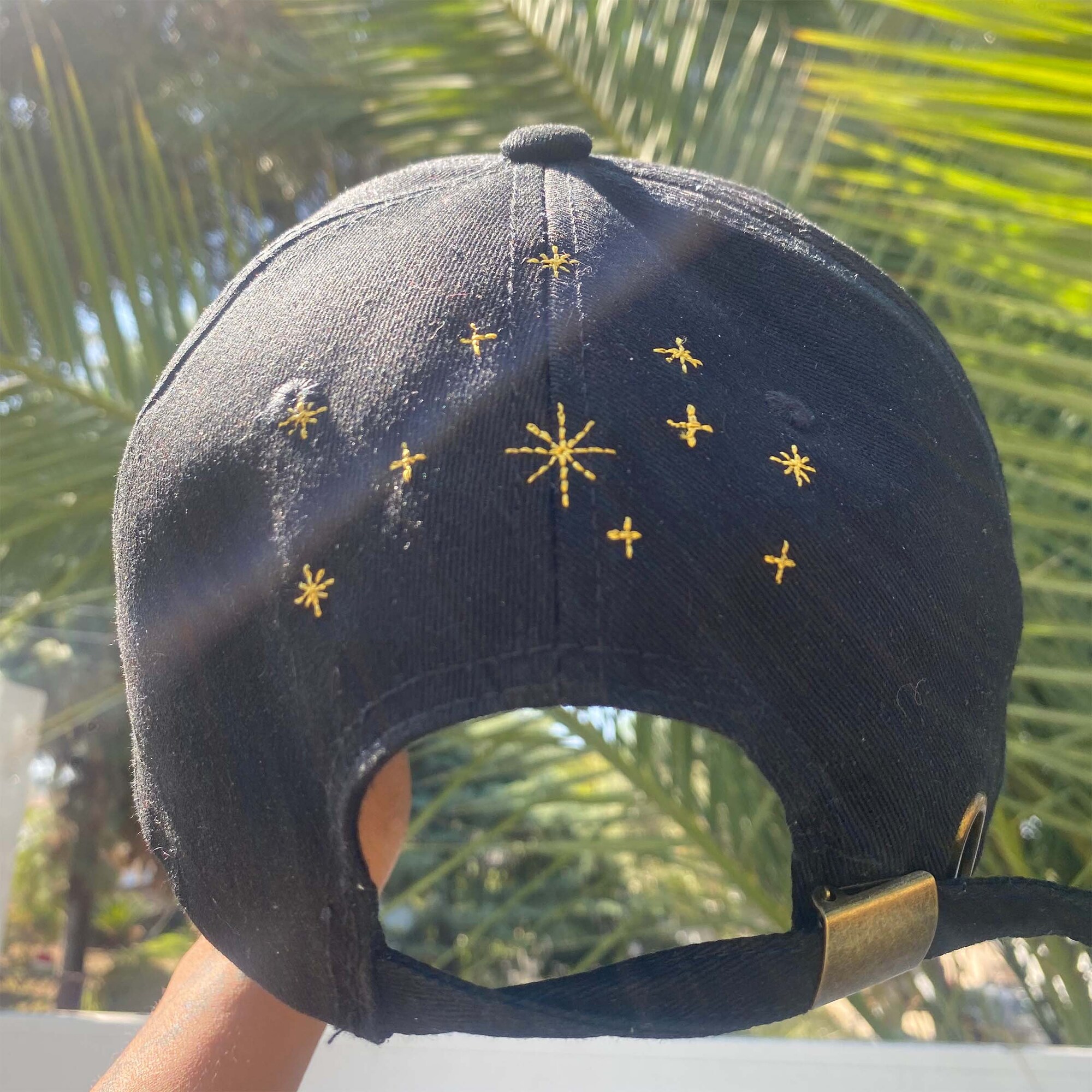 Starry Night Sky Embroidered Dad Hat - Galaxy and Star Designs in Various Colors image 1