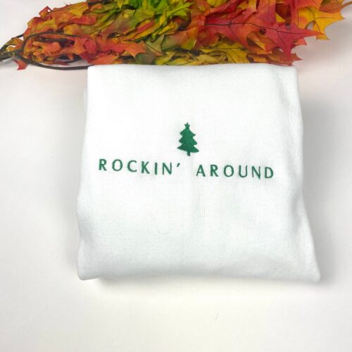 Rockin' Around the Christmas Tree Embroidered Sweatshirt - Farm Fresh Tis The Season image 0