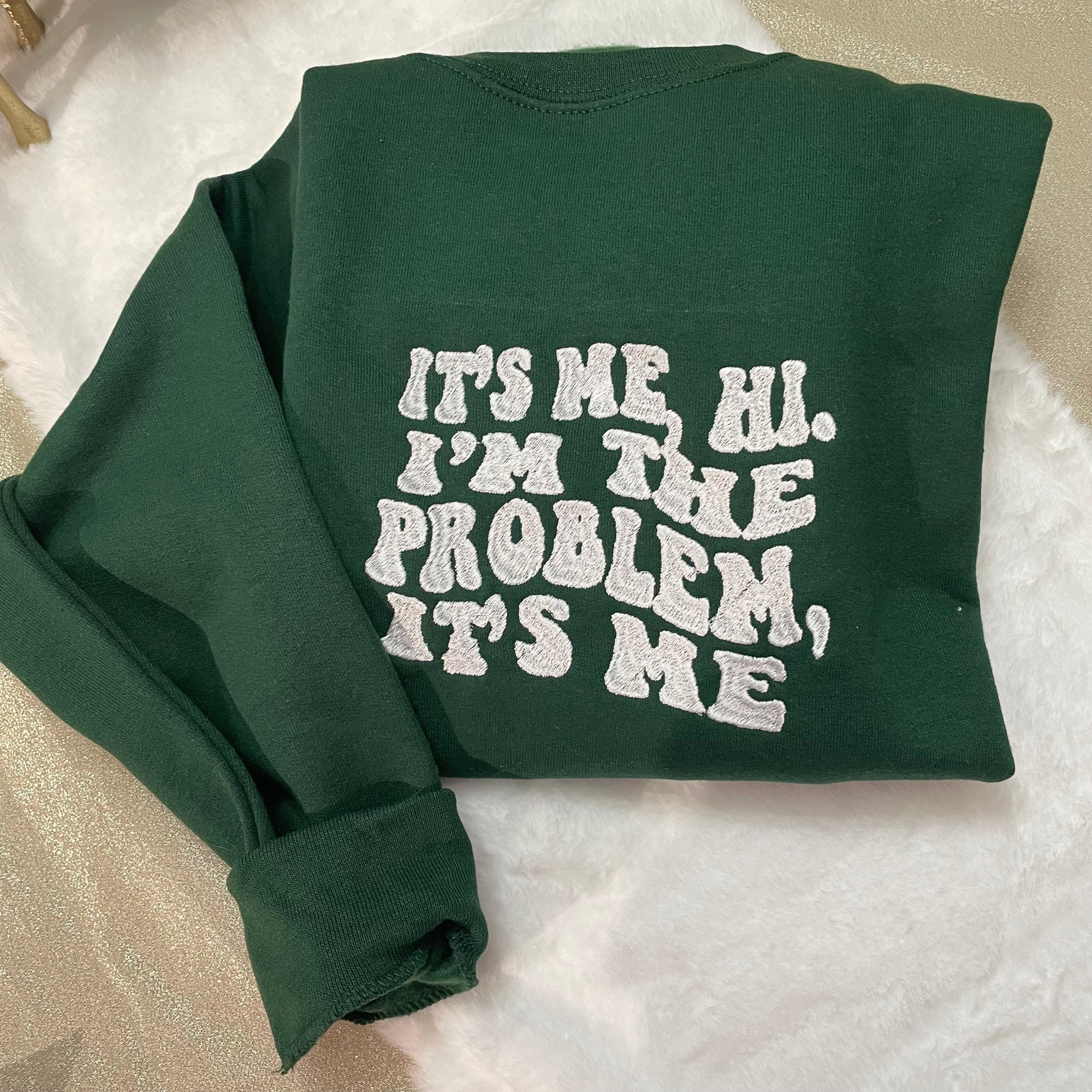 Anti-Hero Embroidered Sweatshirt - Y2K Style Crewneck I'm the Problem Music Merch Gift for Women Tour Unisex Clothing image 6