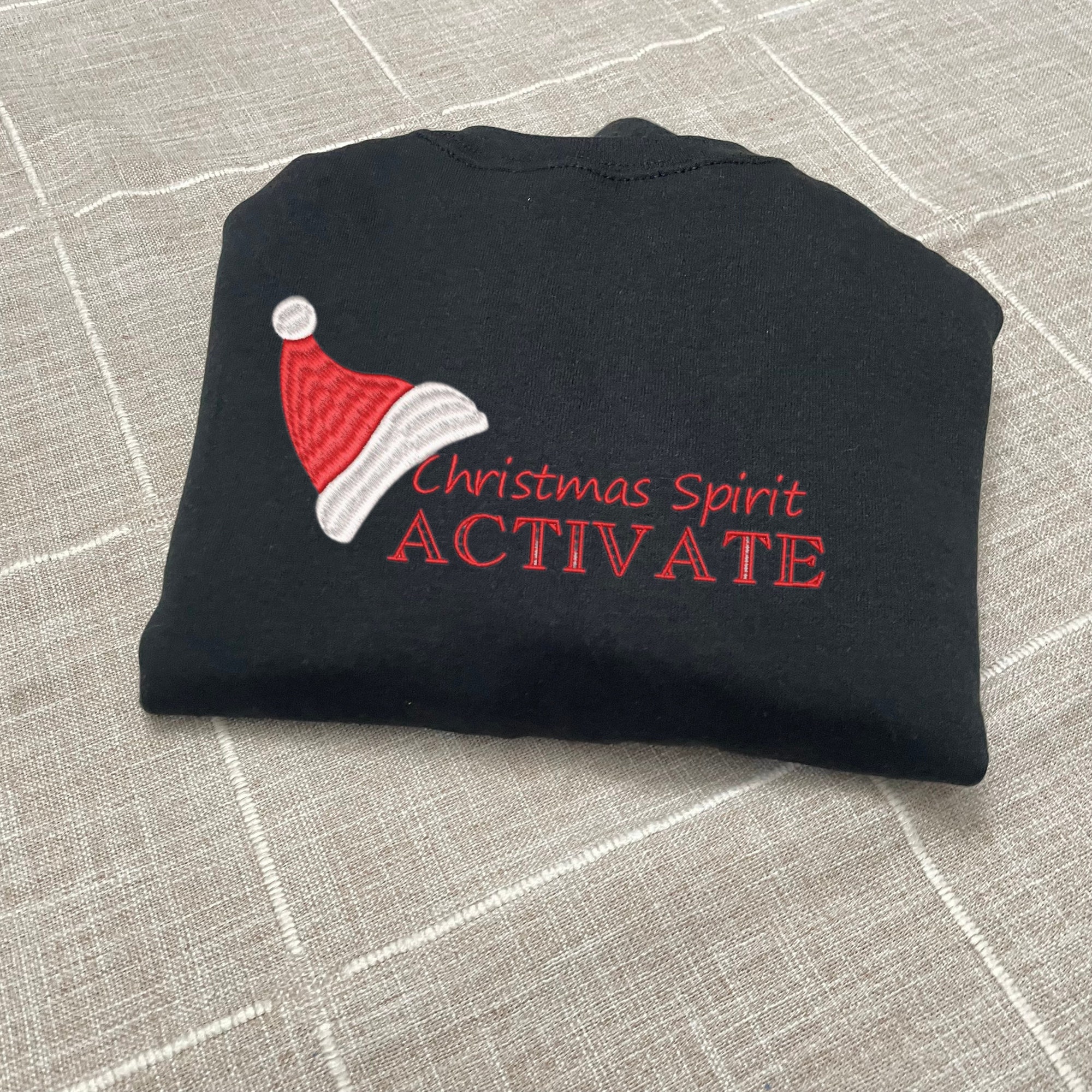 Christmas Spirit Activate Embroidered Sweatshirt - Y2K Style Crewneck Christmas Gifts Christmas Crewneck Vintage Style image 7