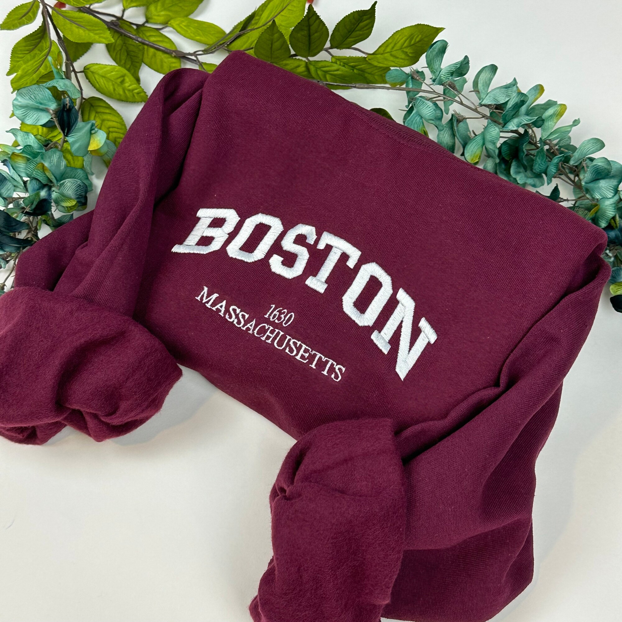 Boston Embroidered Sweatshirts - Custom City Crewneck ATL image 8