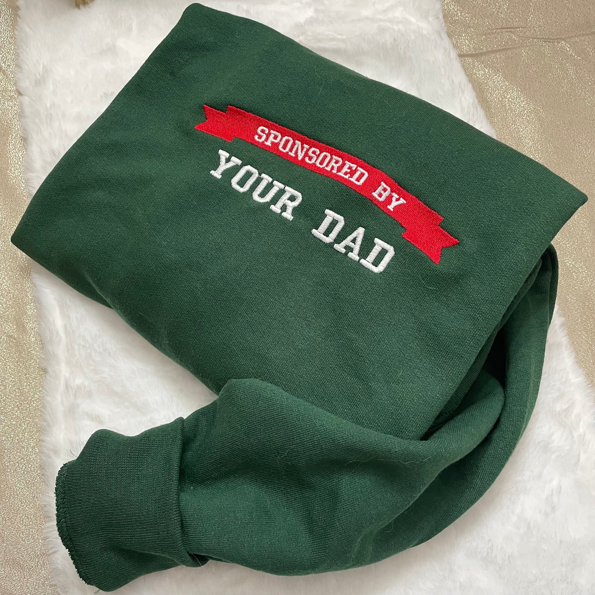 Sponsored by Your Dad Embroidered Sweatshirt - Y2K Style Crewneck Christmas Gifts Funny Gag Gifts image 8