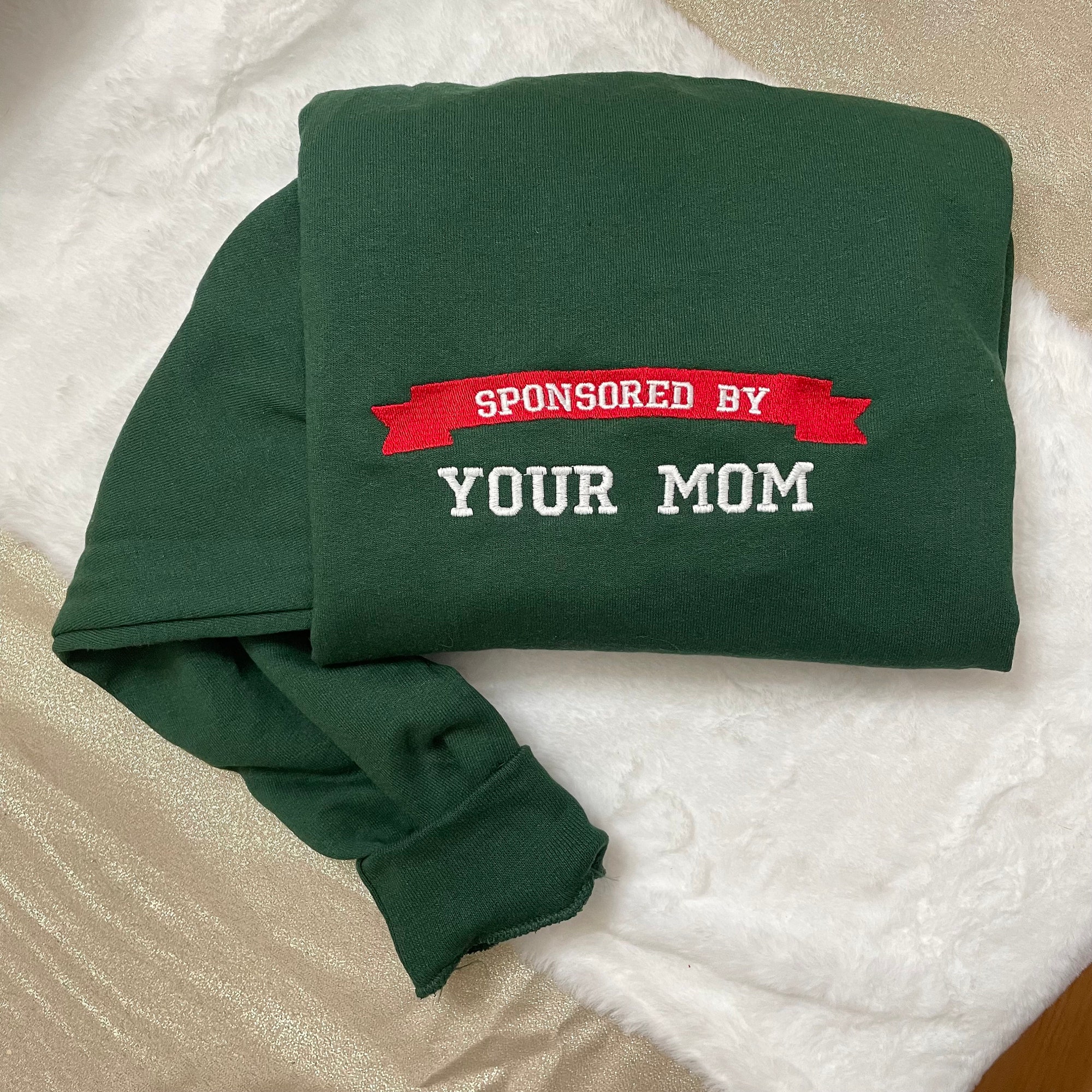 Sponsored by Your Mom Embroidered Sweatshirt - Y2K Style Crewneck Christmas Gifts Funny Gag Gifts image 4