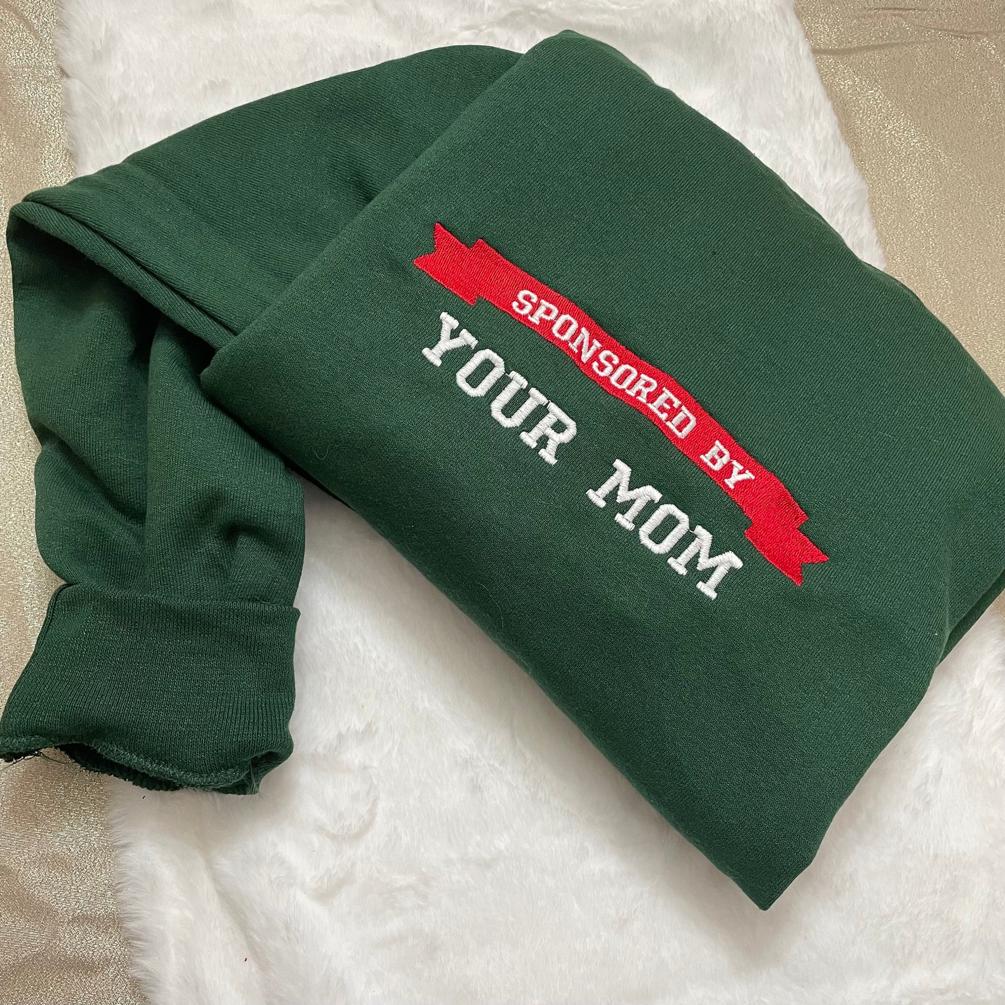 Sponsored by Your Mom Embroidered Sweatshirt - Y2K Style Crewneck Christmas Gifts Funny Gag Gifts image 2