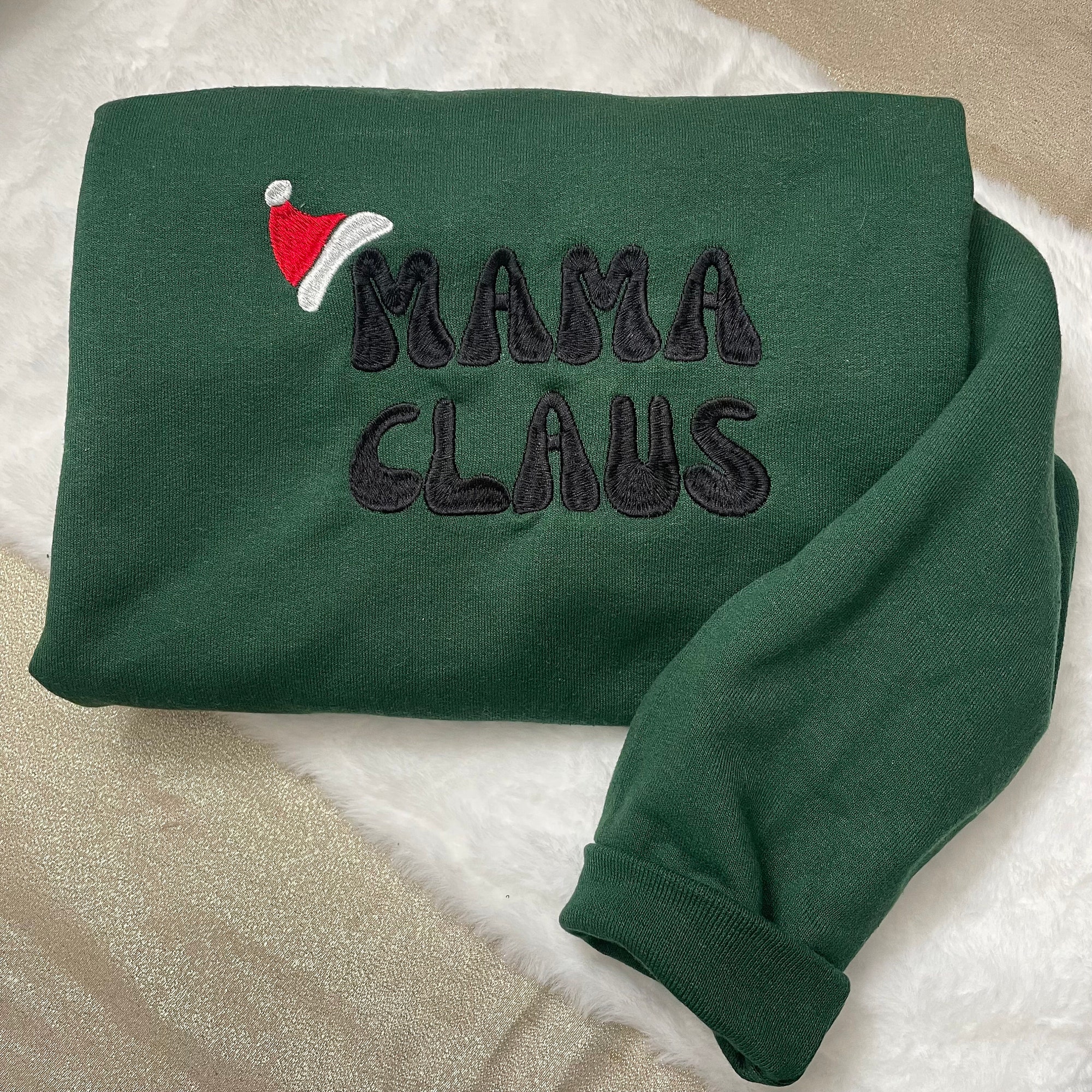 Mama Claus Embroidered Sweatshirt - Y2K Style Crewneck Christmas Gifts Santa Claus Embroidered Crewneck image 5