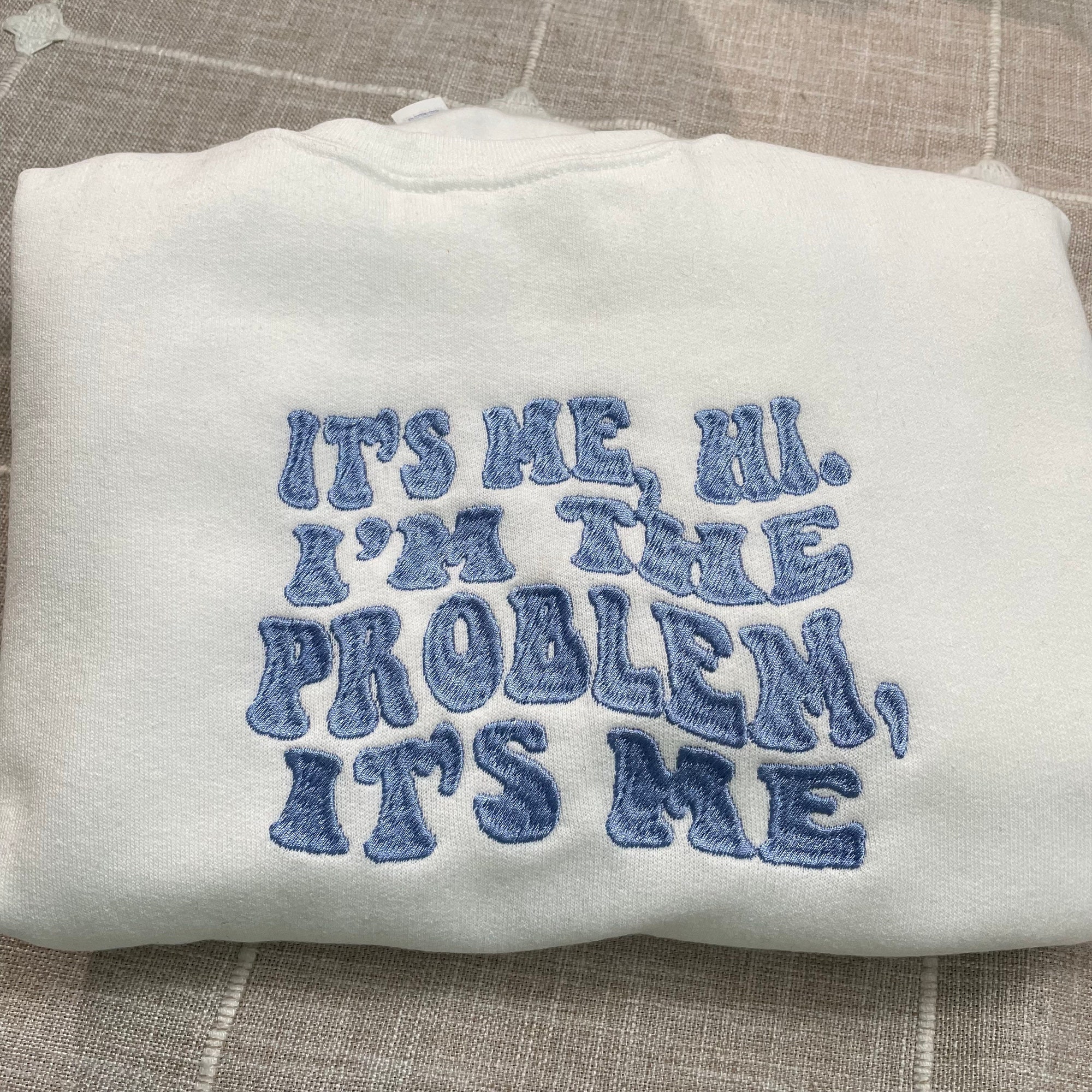 Anti-Hero Embroidered Sweatshirt - Y2K Style Crewneck I'm the Problem Music Merch Gift for Women Tour Unisex Clothing image 2