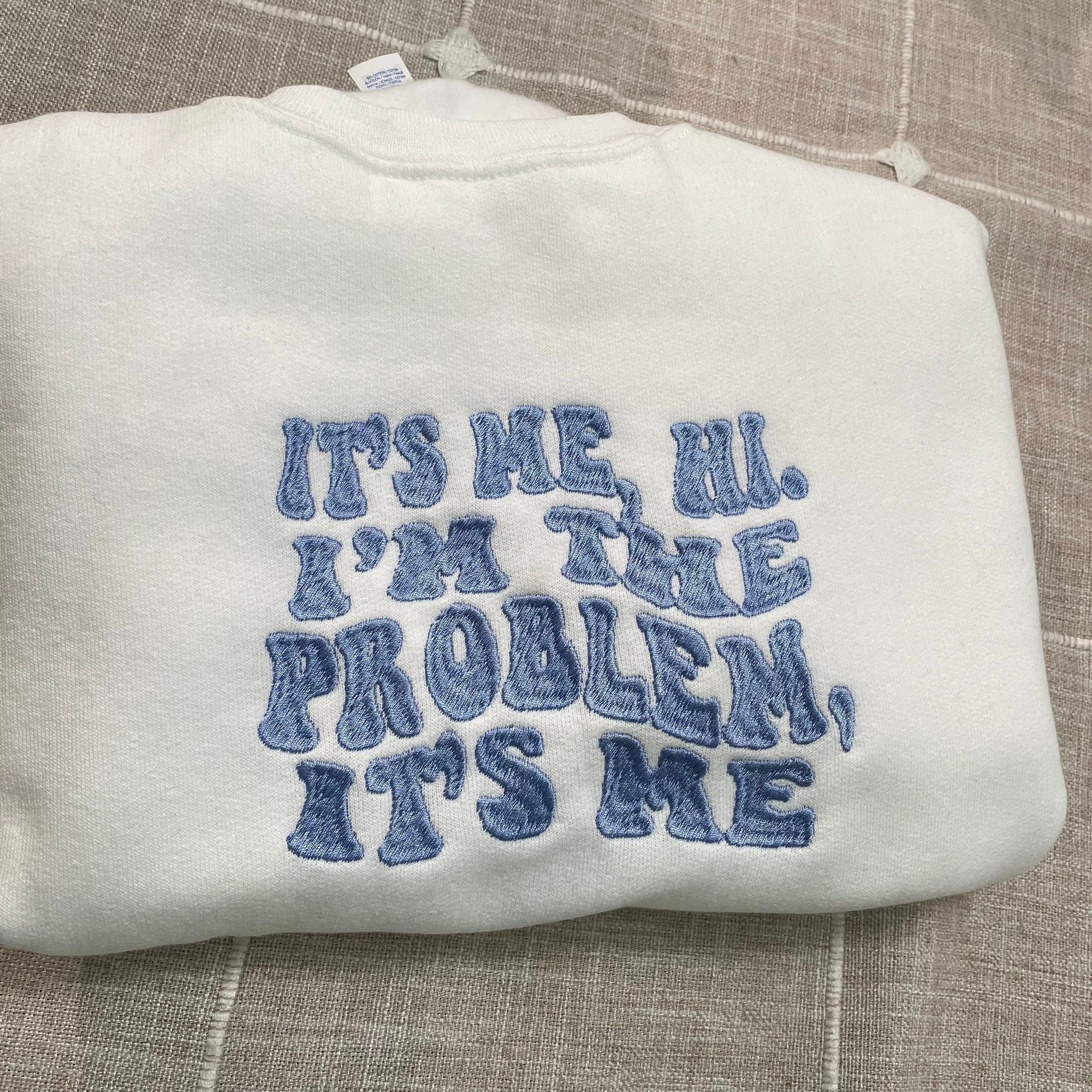 Anti-Hero Embroidered Sweatshirt - Y2K Style Crewneck I'm the Problem Music Merch Gift for Women Tour Unisex Clothing image 3