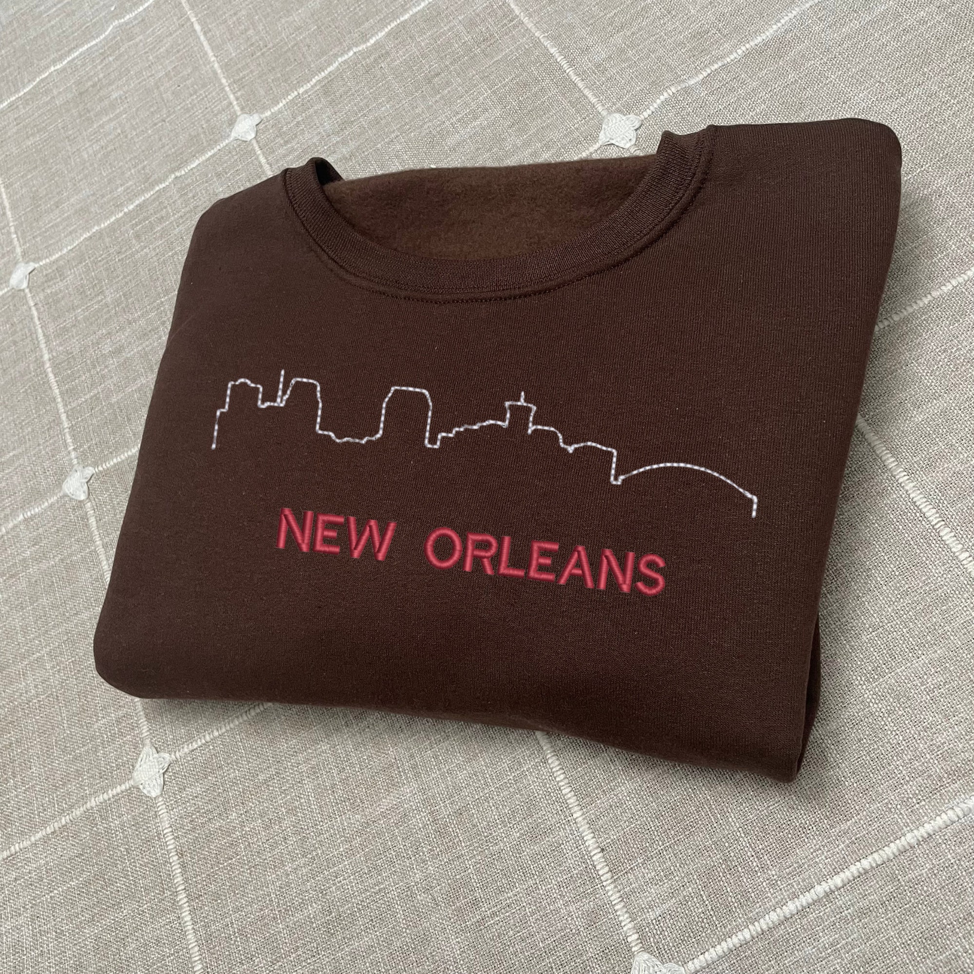 New Orleans Sweatshirt - Y2K Style NOLA NOLA NOLA Custom City Crewneck Embroidered image 5