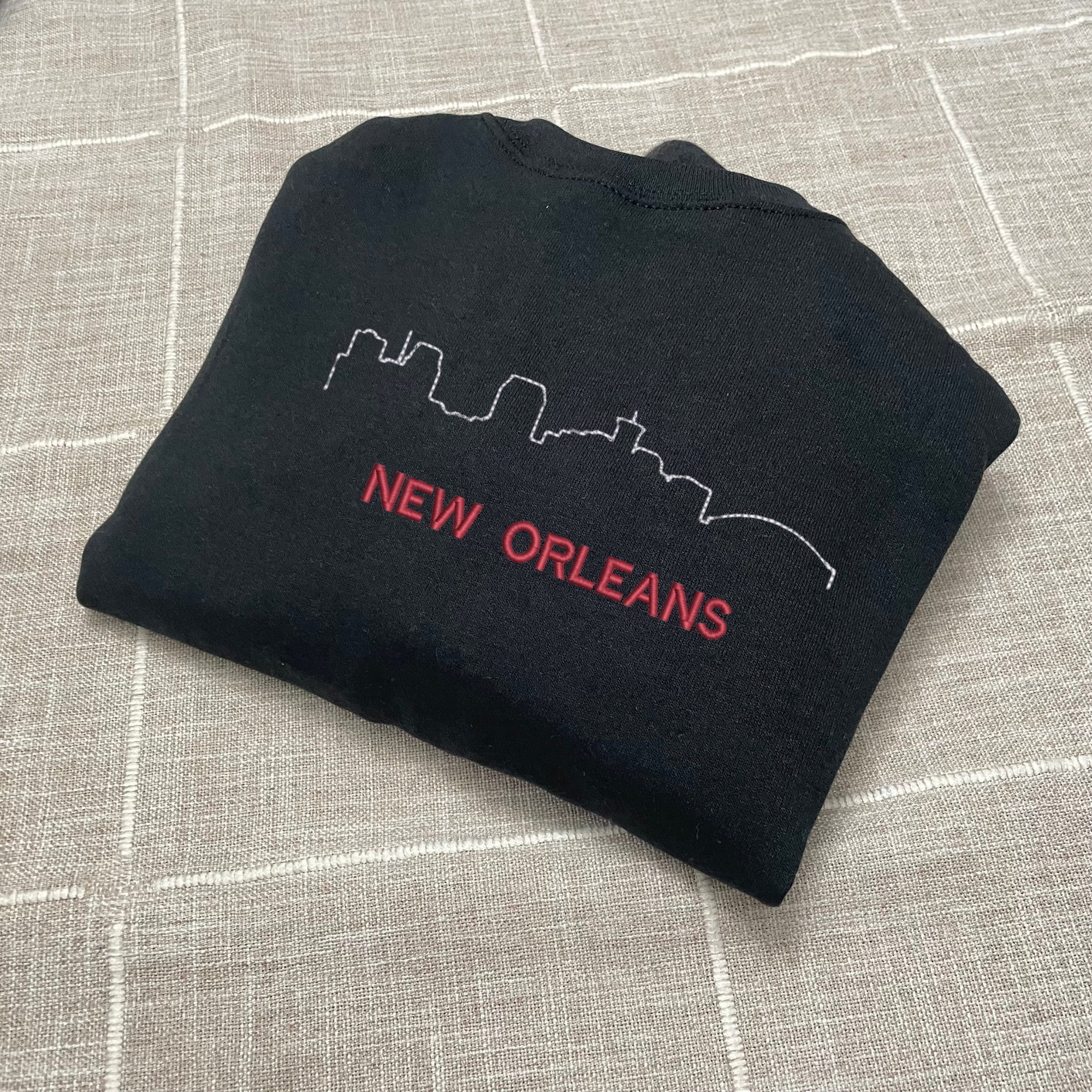 New Orleans Sweatshirt - Y2K Style NOLA NOLA NOLA Custom City Crewneck Embroidered image 4