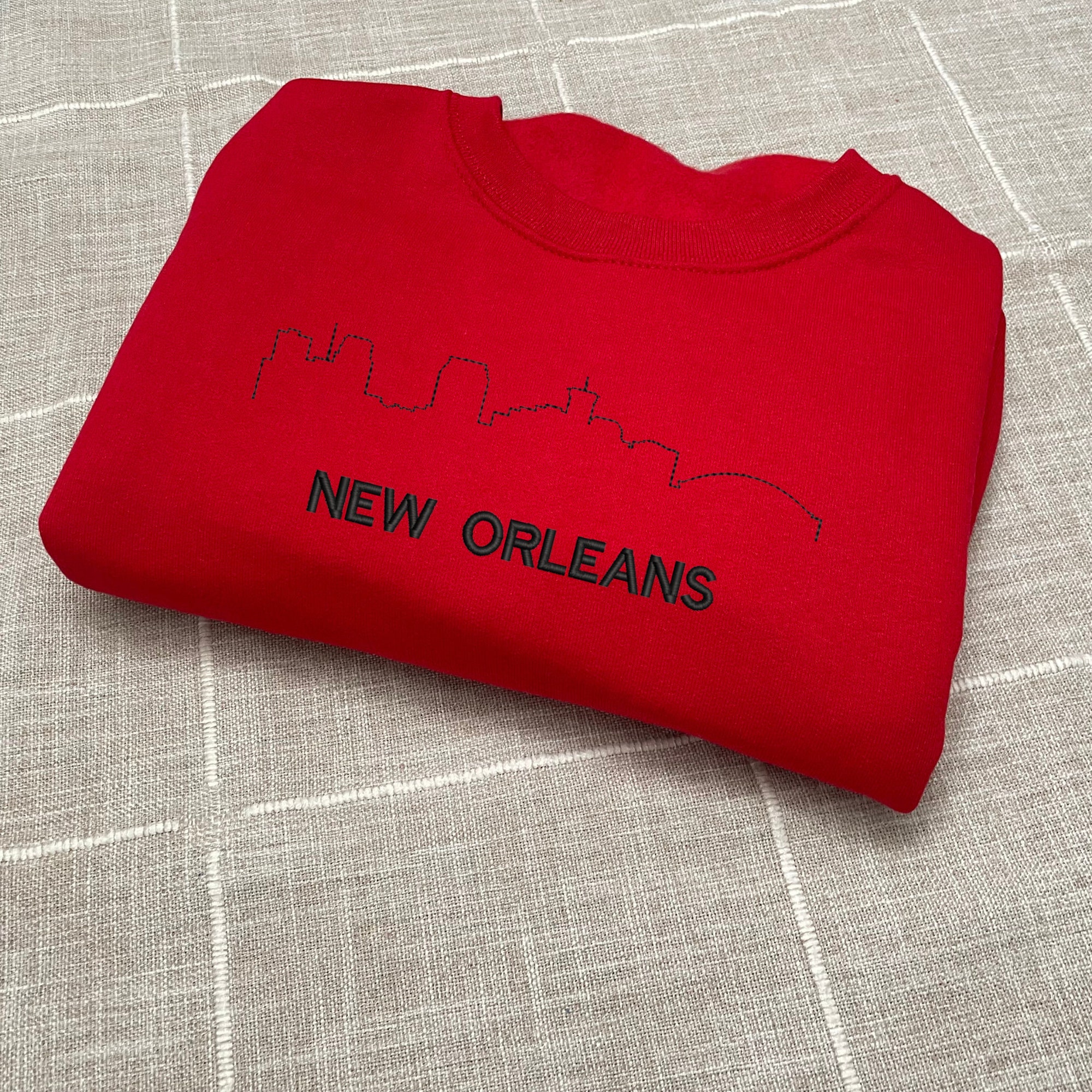 New Orleans Sweatshirt - Y2K Style NOLA NOLA NOLA Custom City Crewneck Embroidered image 7