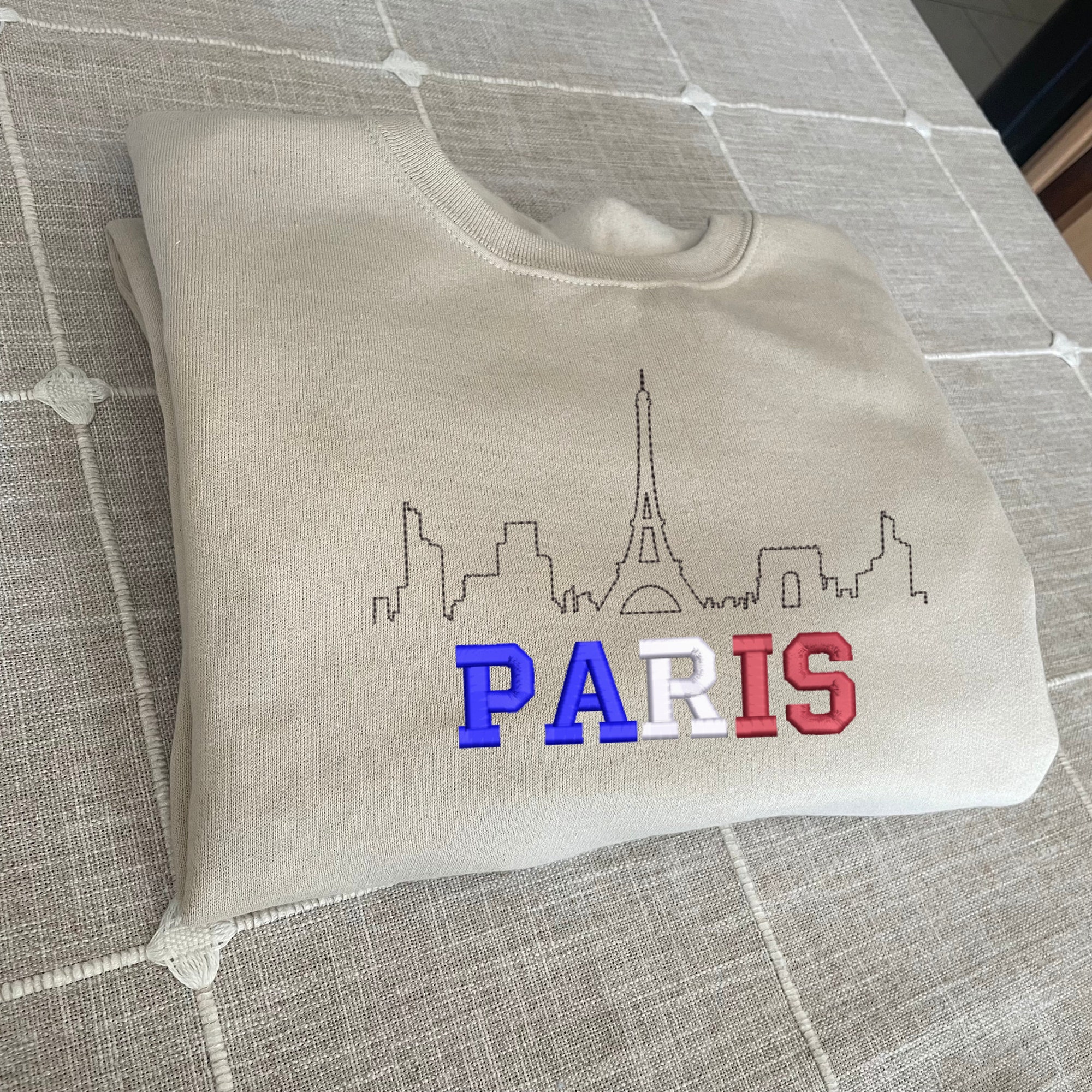 Paris Embroidered Sweatshirt - Y2K Style Custom City Crewneck St. Louis image 3