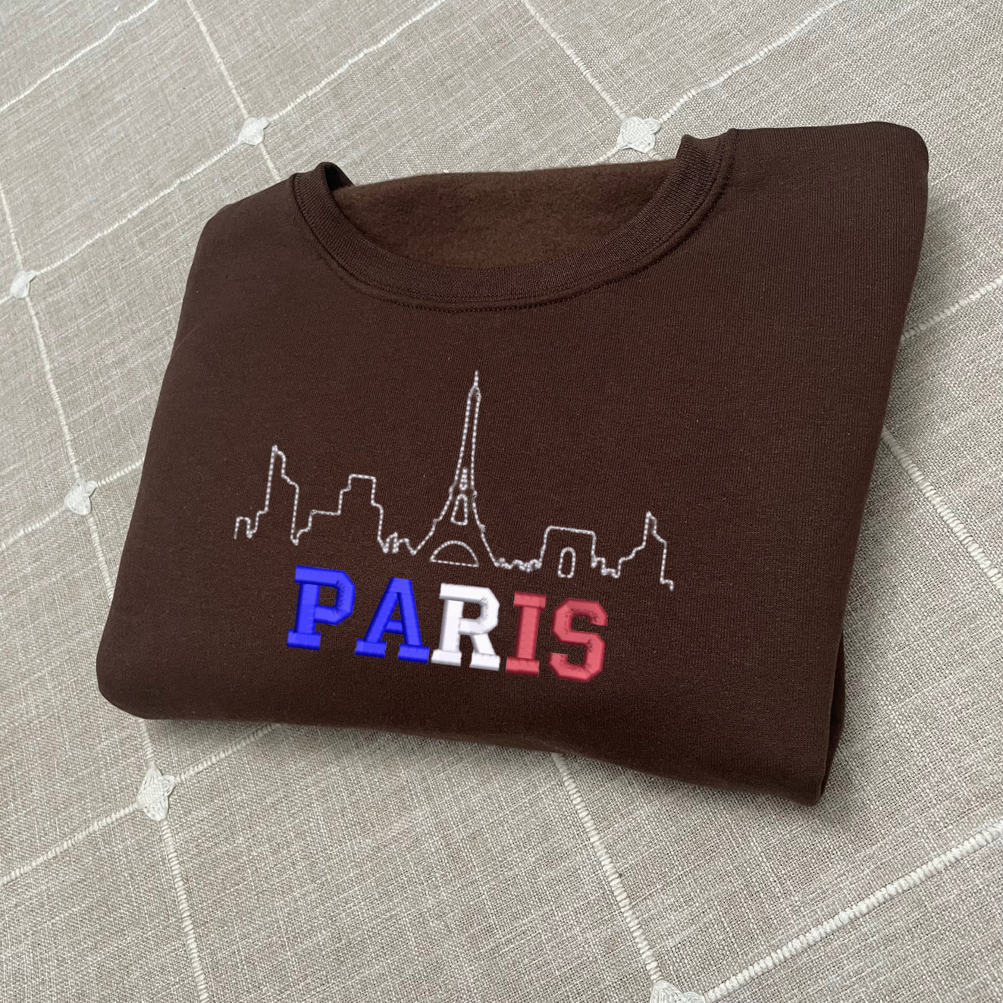 Paris Embroidered Sweatshirt - Y2K Style Custom City Crewneck St. Louis image 2