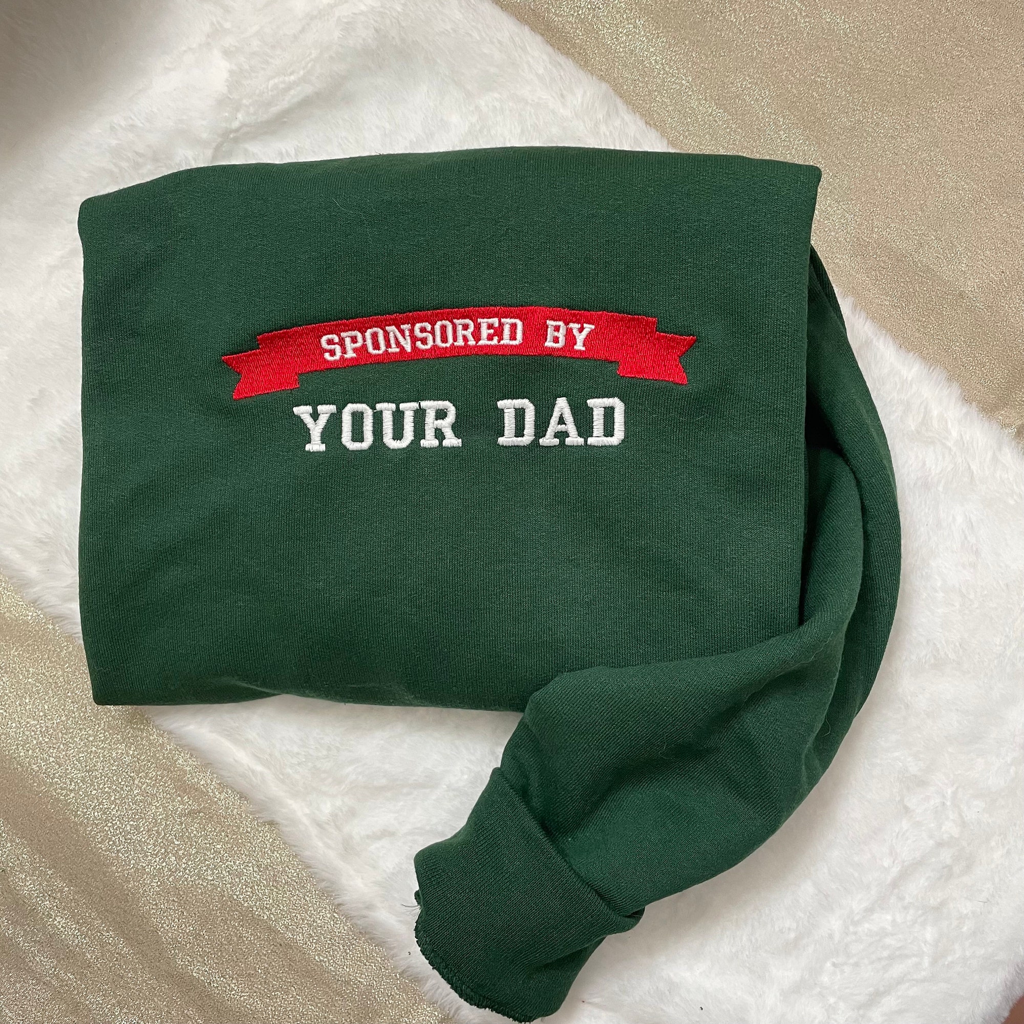 Sponsored by Your Dad Embroidered Sweatshirt - Y2K Style Crewneck Christmas Gifts Funny Gag Gifts image 7