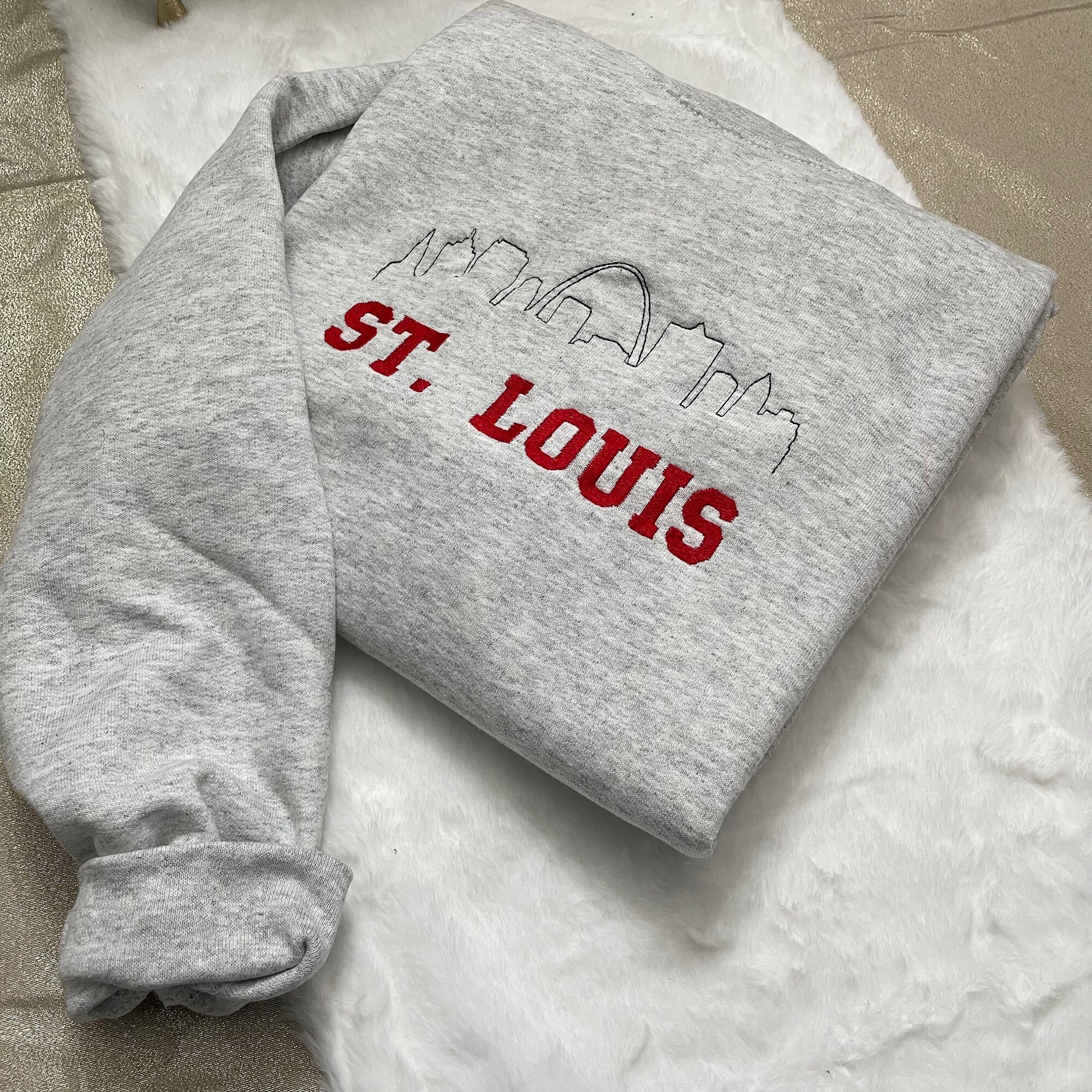 Saint Louis Embroidered Sweatshirt - Y2K Style Custom City Crewneck Embroidered image 6