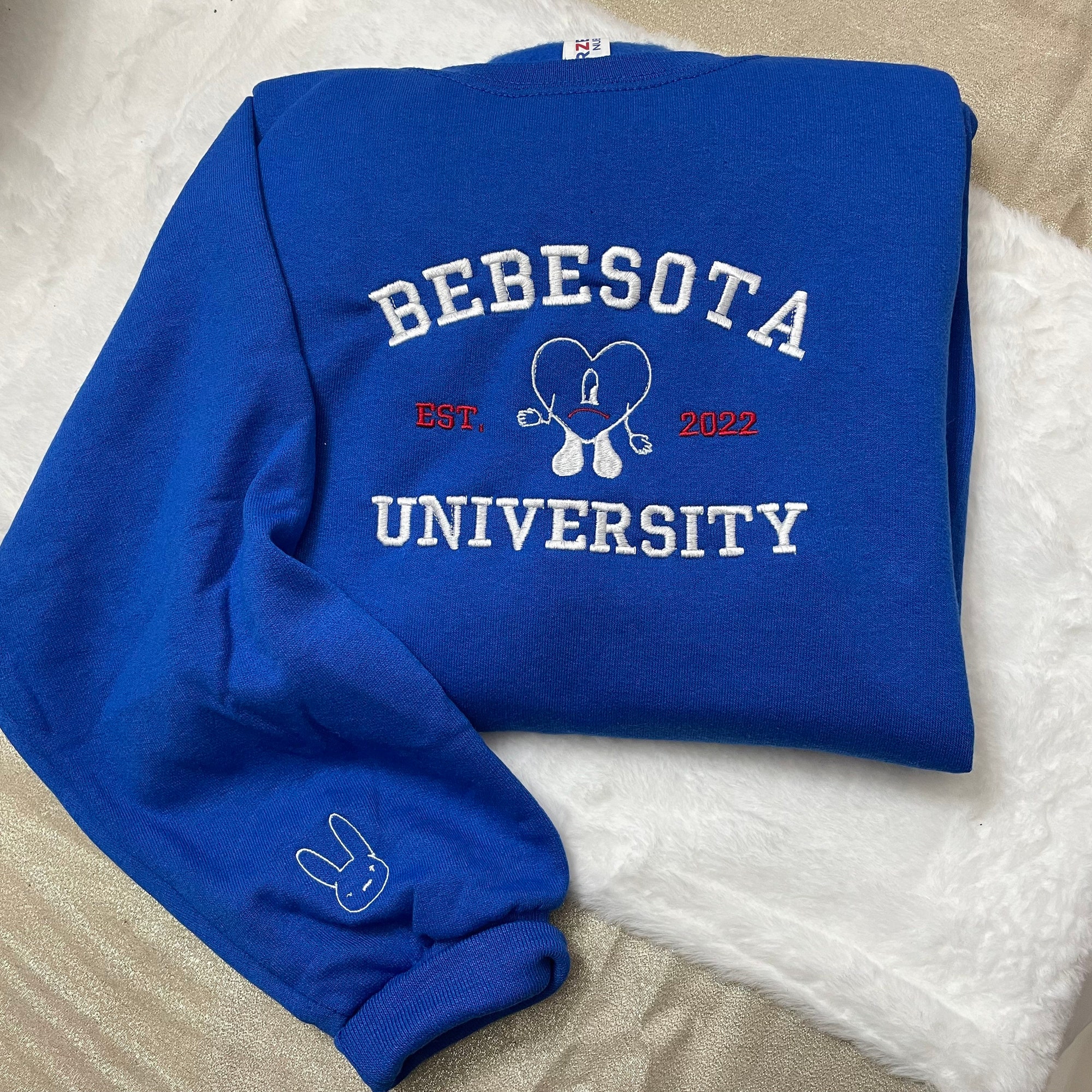 Bebesota University Embroidered Sweatshirt - Bad Bunny Merch Y2K Style Bad Bunny Embroidery Design Bad Bunny SVG Music Merch image 4