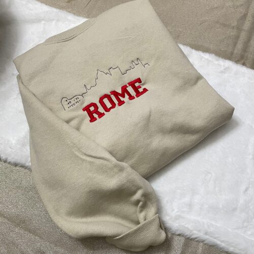 Rome Embroidered Sweatshirt - Y2K Style Custom City Crewneck St. Louis image 0