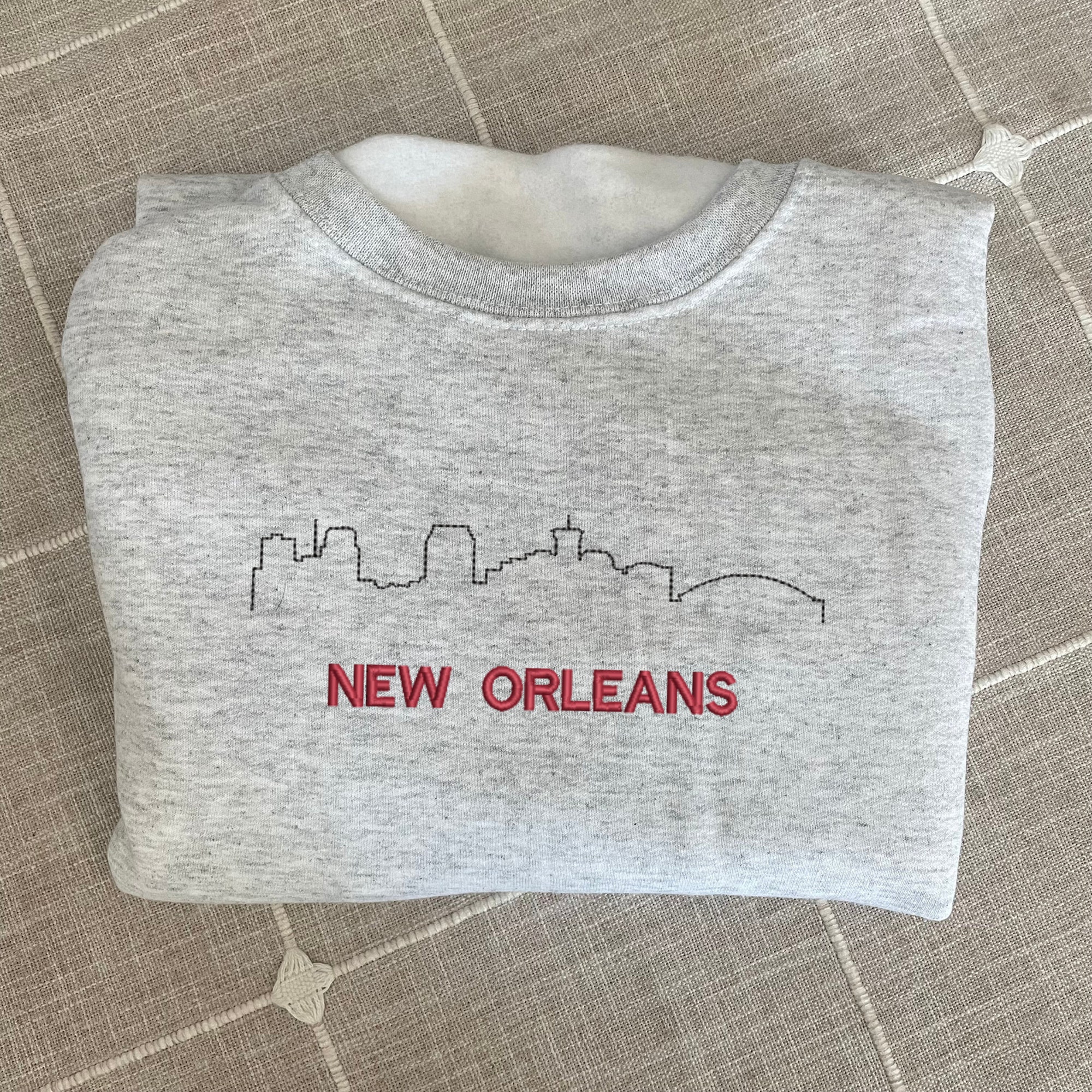 New Orleans Sweatshirt - Y2K Style NOLA NOLA NOLA Custom City Crewneck Embroidered image 6