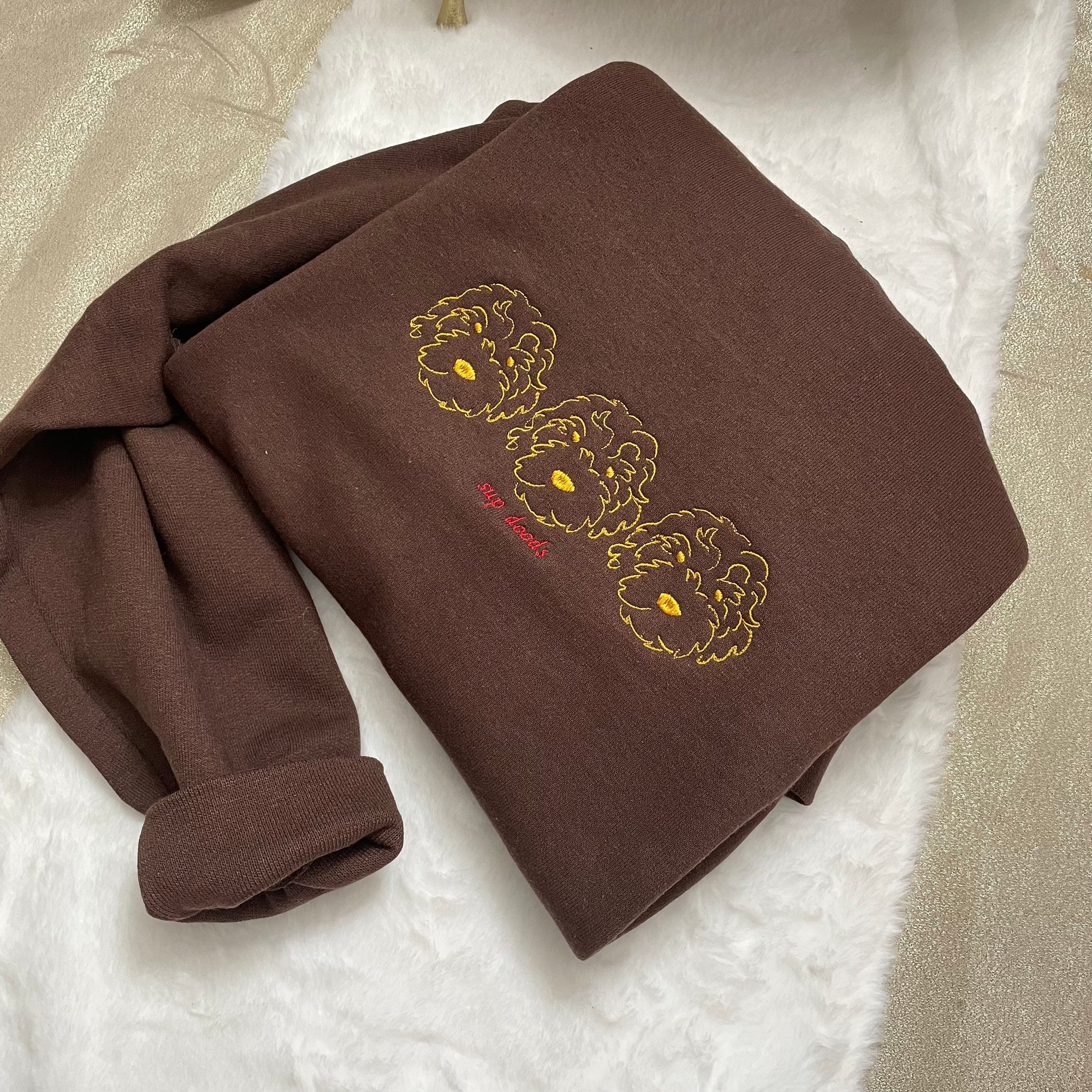 Dogs Sup Doods Embroidered Sweatshirt - Dog Mama Unisex Clothing Golden Doodle Embroidered Clothing Doodle Dogs Dog Dad Animal Lover image 8