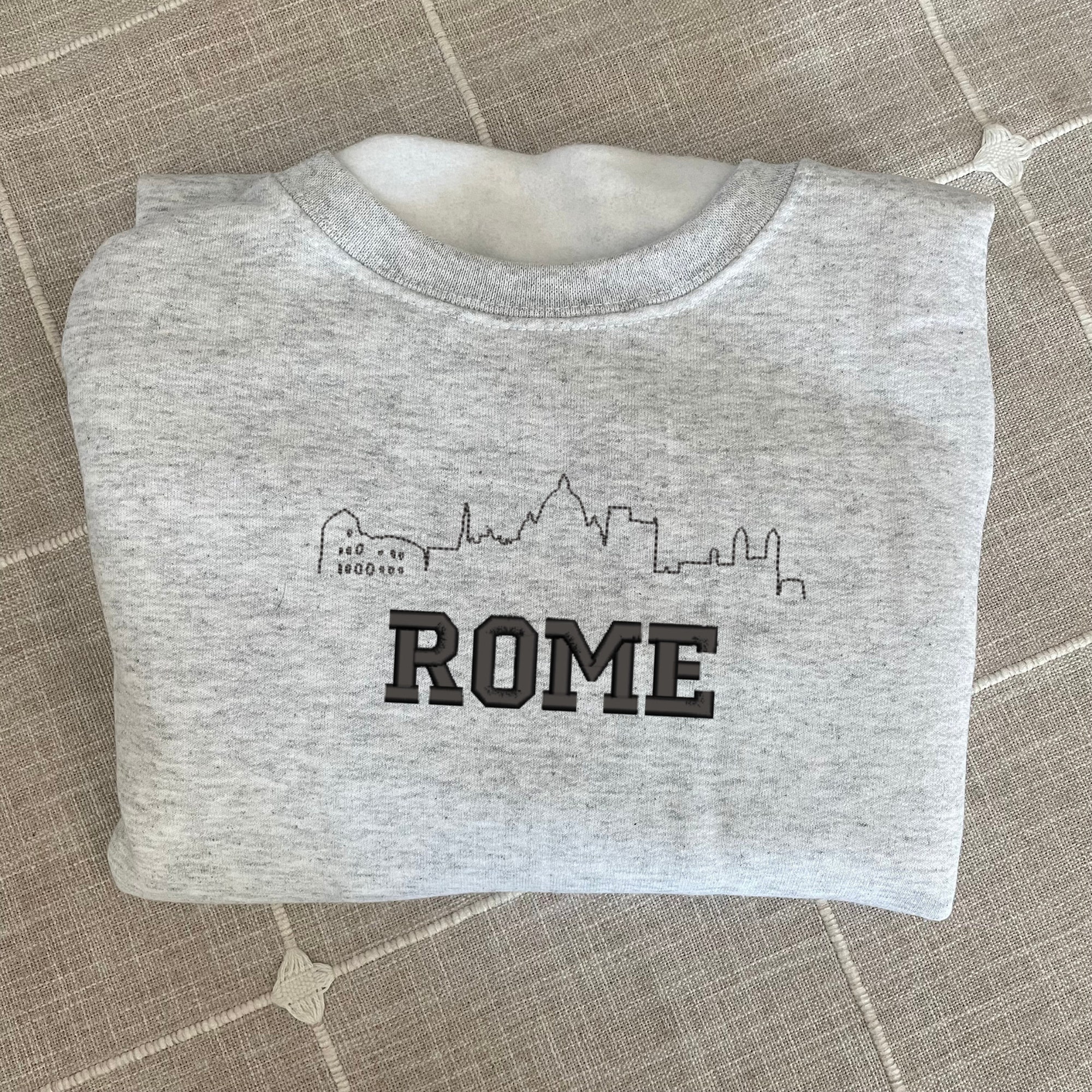 Rome Embroidered Sweatshirt - Y2K Style Custom City Crewneck St. Louis image 3