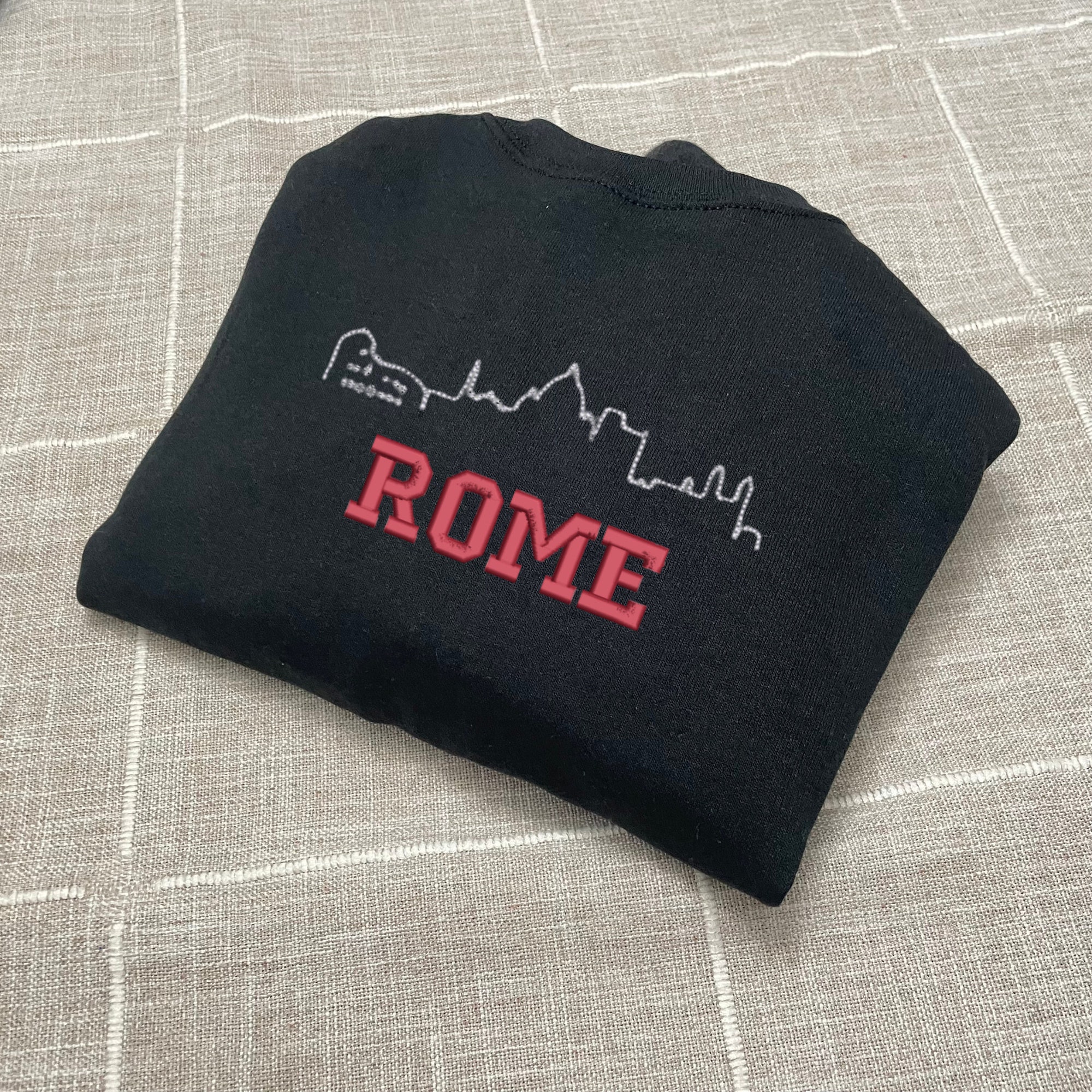 Rome Embroidered Sweatshirt - Y2K Style Custom City Crewneck St. Louis image 5