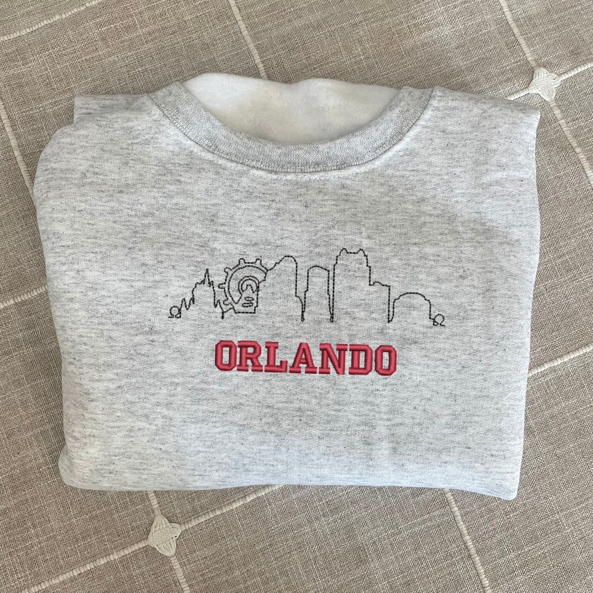 Orlando Embroidered Sweatshirt - Y2K Style Custom City Crewneck St. Louis Embroidered image 5