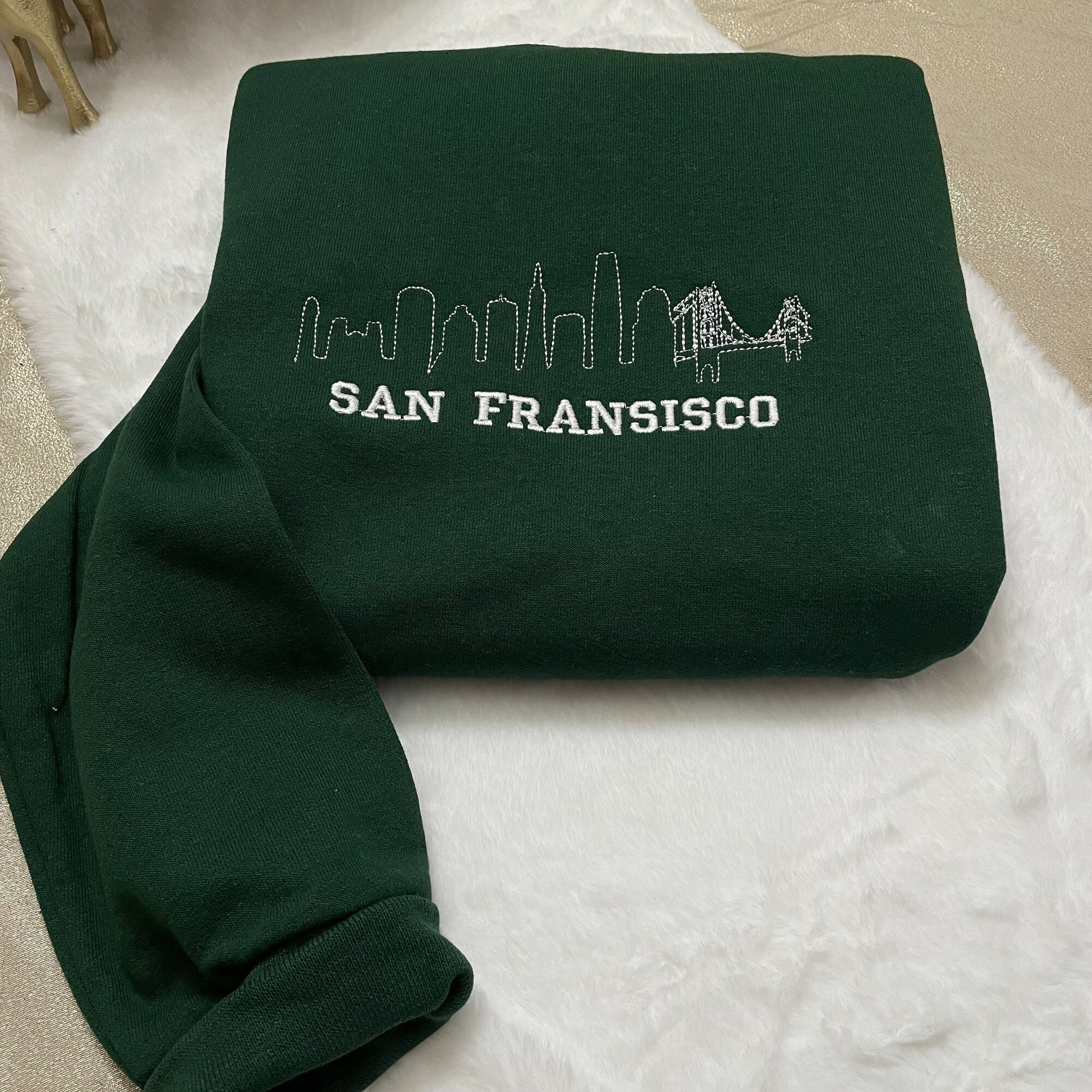 San Francisco Embroidered Sweatshirt - Y2K Style St. Louis Custom City Crewneck Embroidered image 3