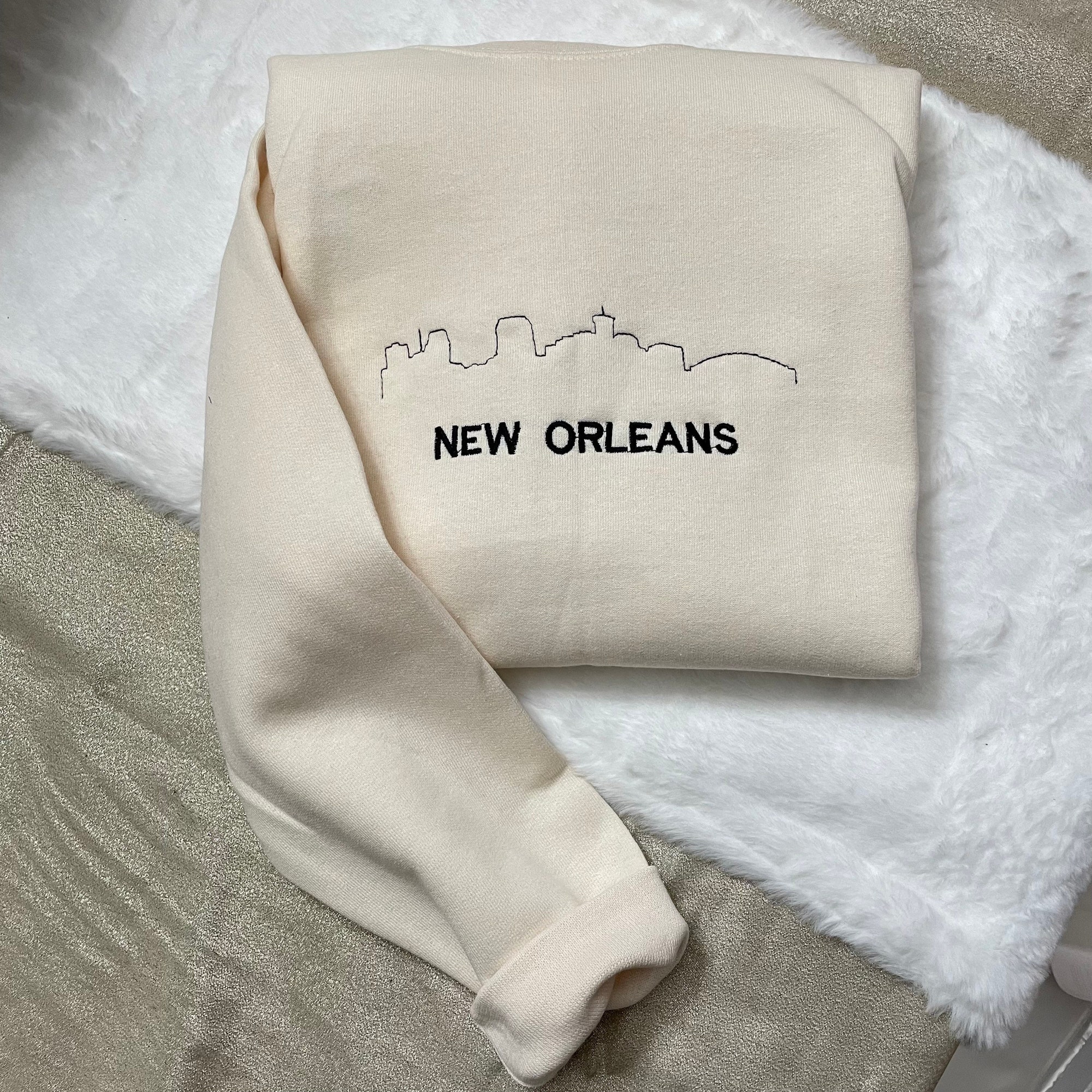 New Orleans Sweatshirt - Y2K Style NOLA NOLA NOLA Custom City Crewneck Embroidered image 3