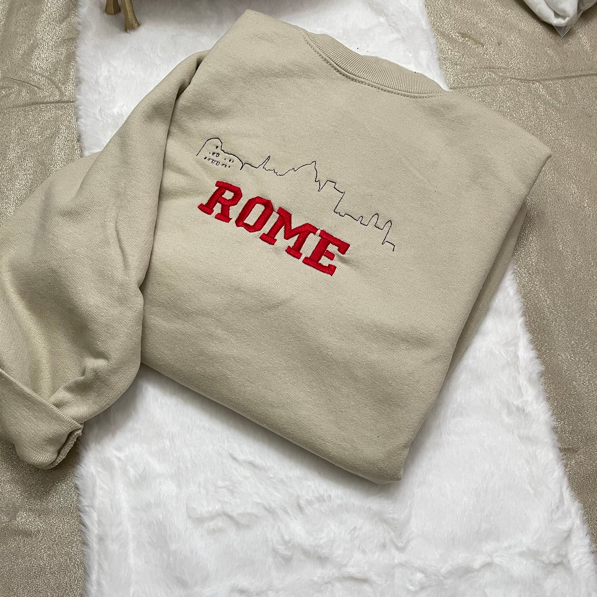 Rome Embroidered Sweatshirt - Y2K Style Custom City Crewneck St. Louis image 1