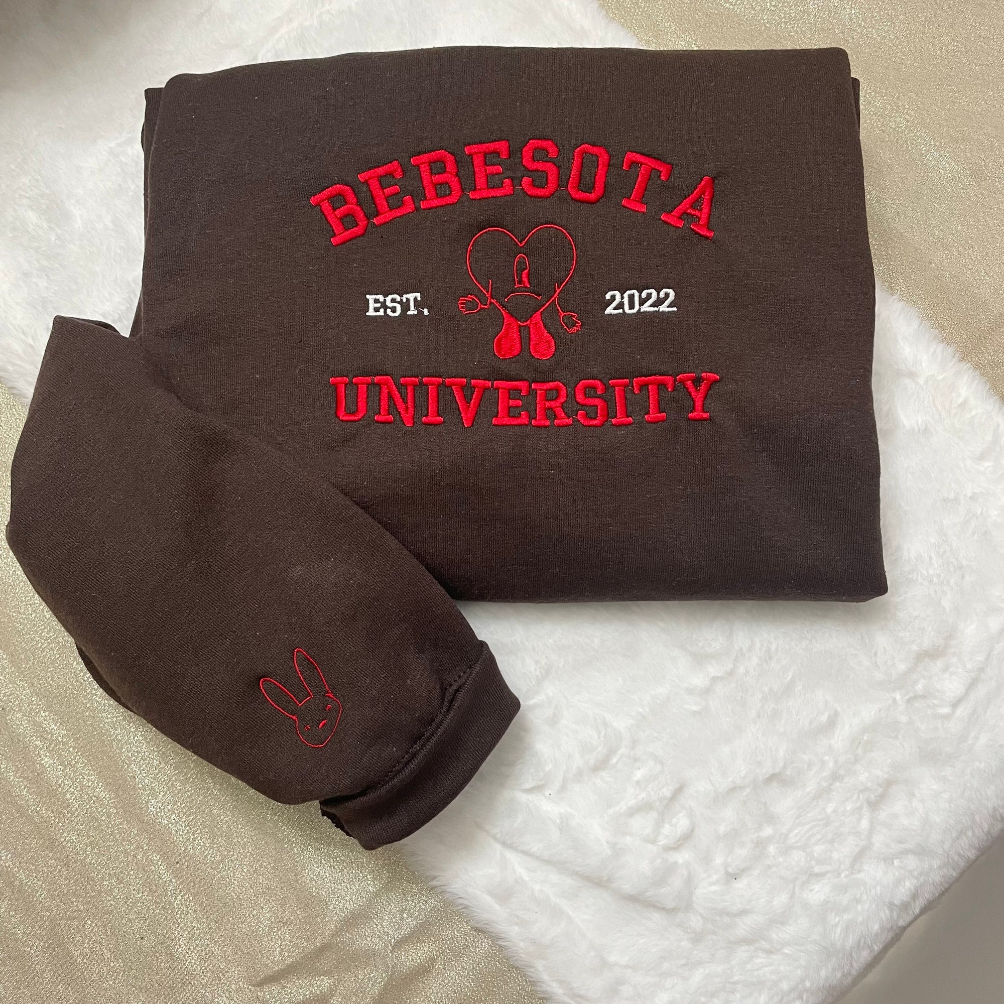 Bebesota University Embroidered Sweatshirt - Bad Bunny Merch Y2K Style Bad Bunny Embroidery Design Bad Bunny SVG Music Merch image 8