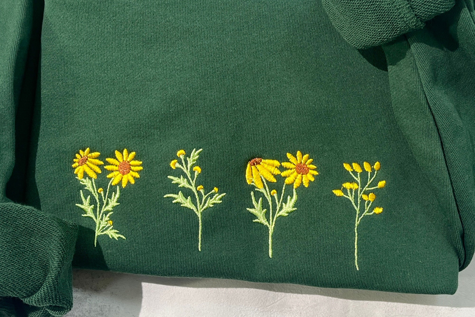 Round Neck Sunflower Embroidered Sweatshirt - Vintage Women's Trend Anniversary Gift Gift for MAMA image 3