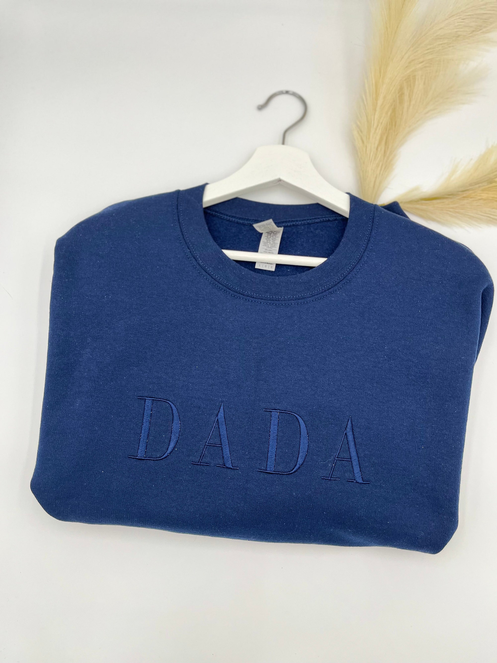 MAMA DADA Embroidered Sweatshirt or Hoodie - Mom Dad Crewneck Mother's Day Father's Day Gift for Mom and Dad New Parents Mama & Dada image 2