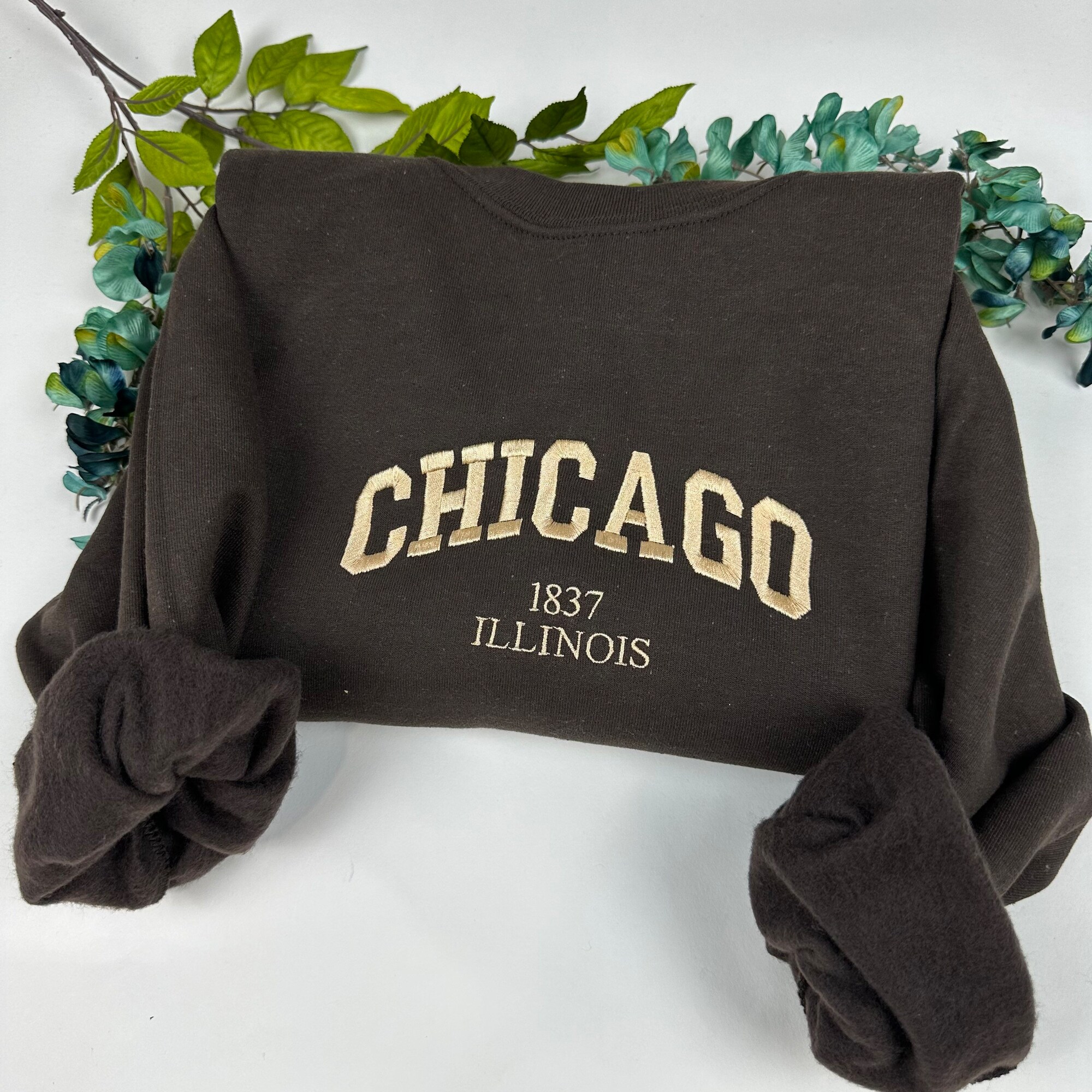 Custom Your City Sweatshirts - Custom City Embroidered Your Town and State Shirt image 3