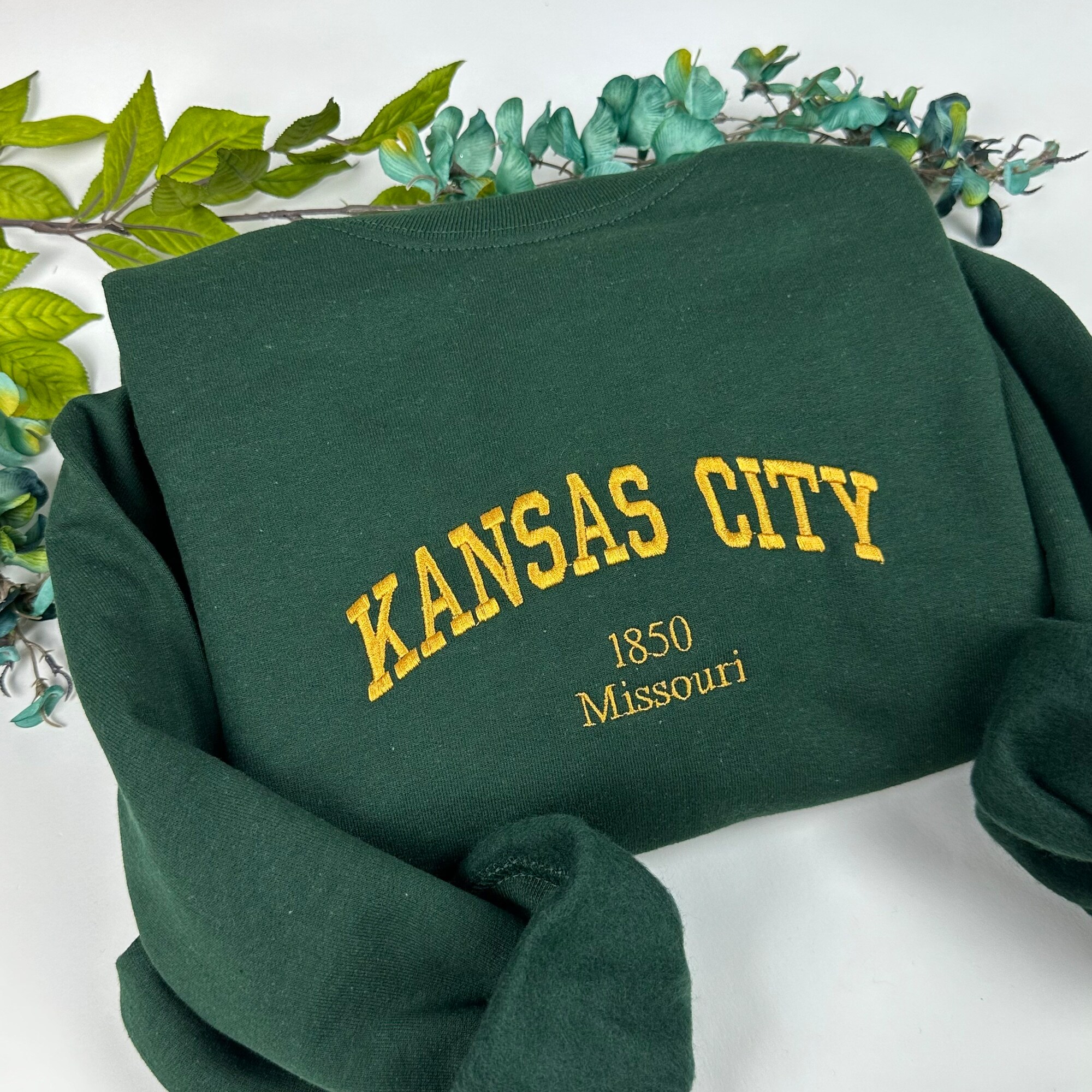 Custom Your City Sweatshirts - Custom City Embroidered Your Town and State Shirt image 4