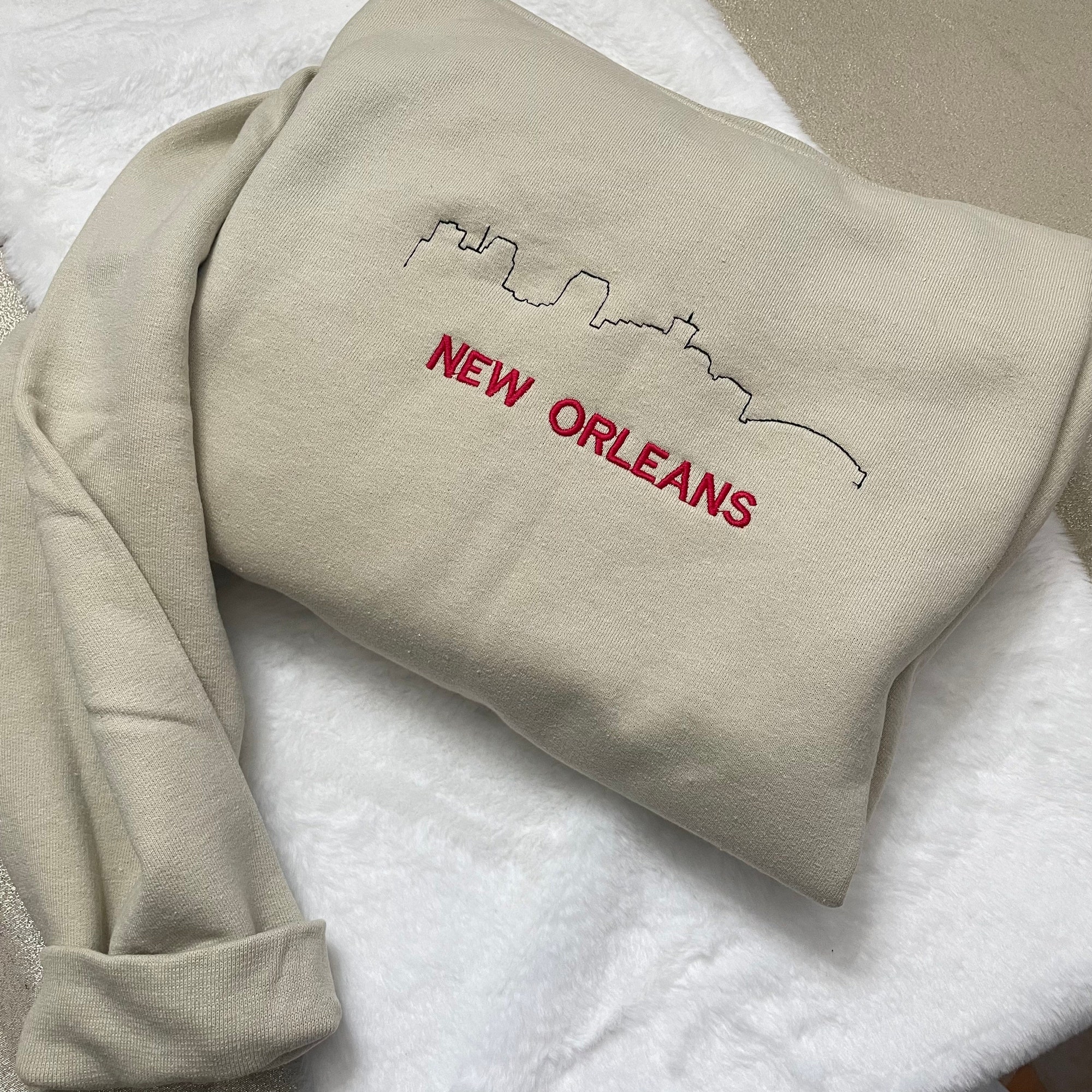 New Orleans Sweatshirt - Y2K Style NOLA NOLA NOLA Custom City Crewneck Embroidered image 1