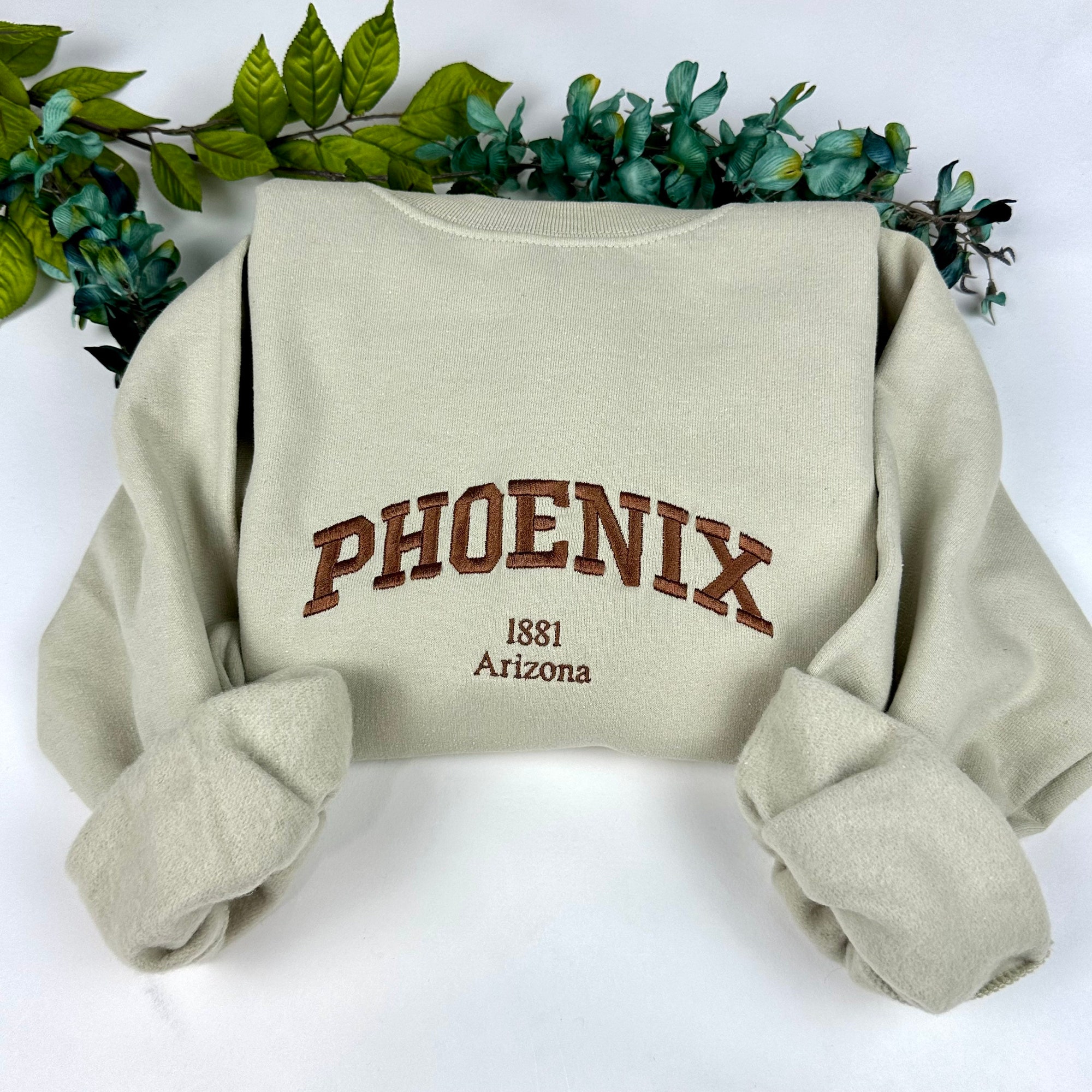 Phoenix Embroidered Crewneck Sweatshirt image 1