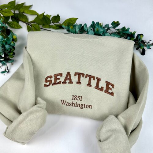 Seattle Embroidered Crewneck Sweatshirt image 0