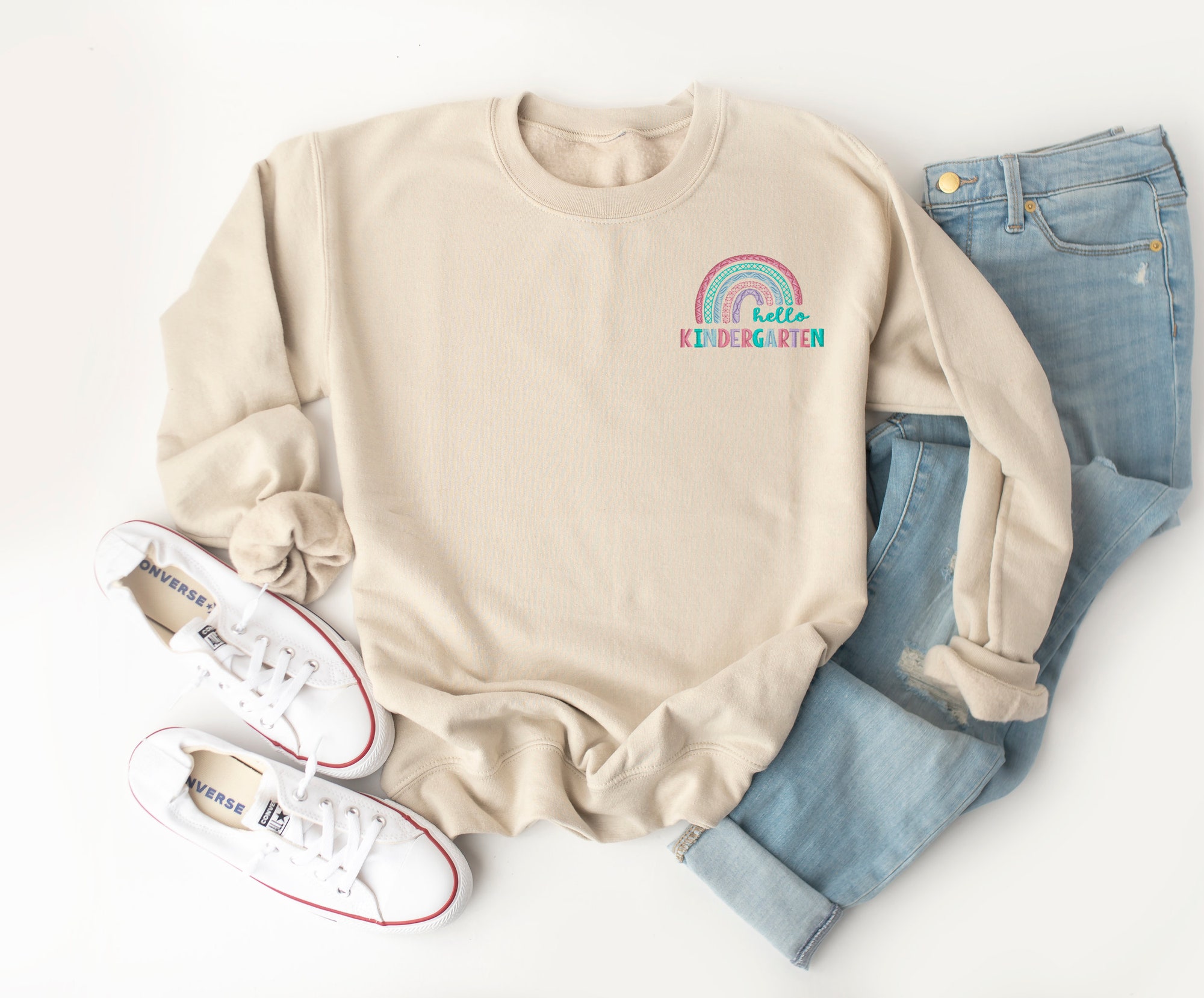 Teacher Appreciation Gifts - Custom Teacher Embroidered Sweatshirt Teacher Gift Gift Ideas for Teachers Custom Grade Level Shirt image 2